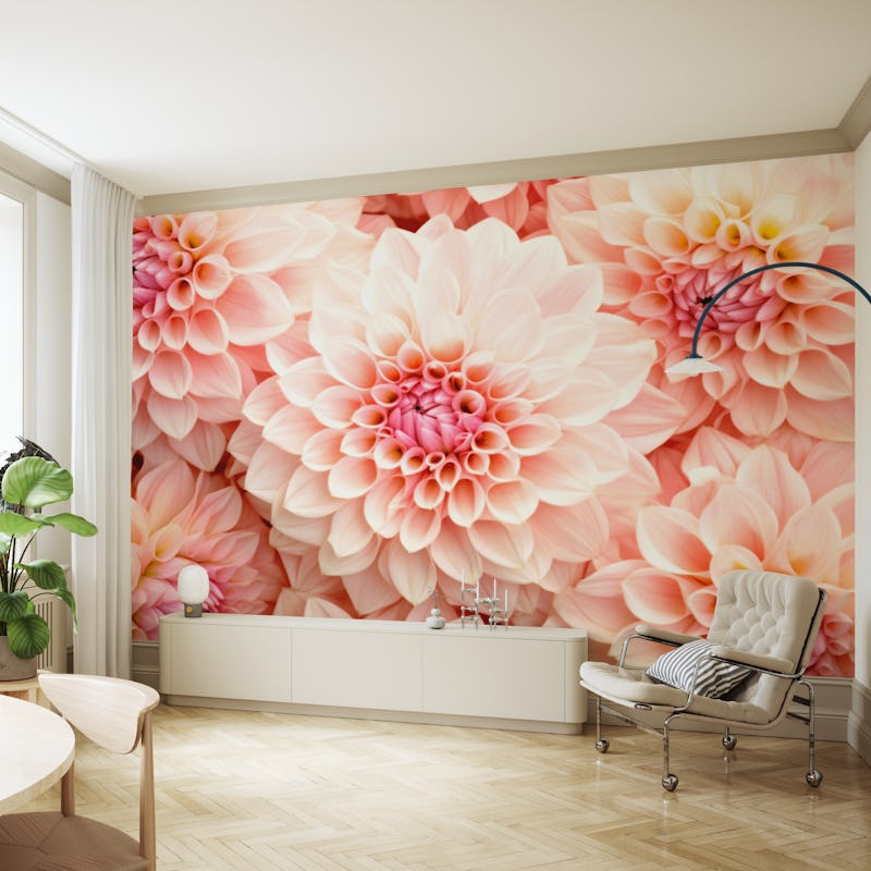 Opulent Baroque Peach Flowers