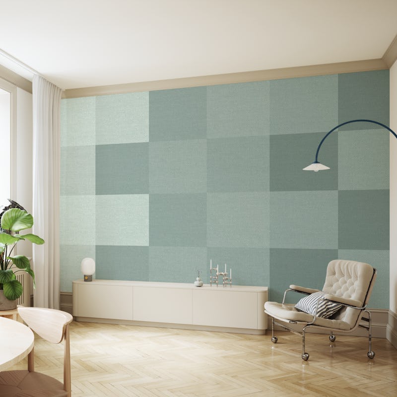 Checkerboard Sage Linen