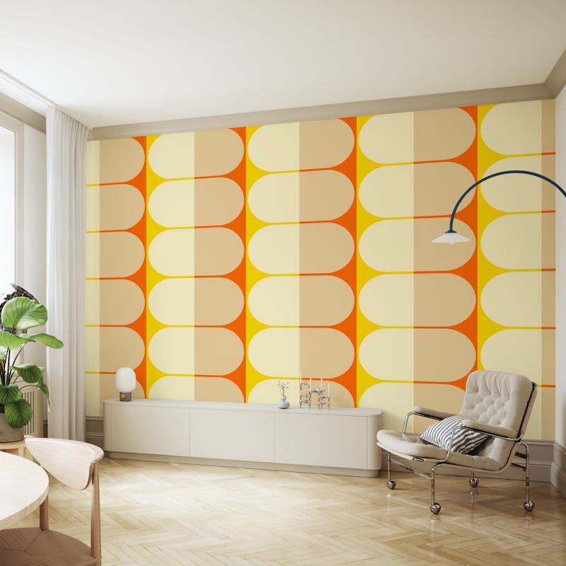 Light 50s Mid-Century Vintage Abstract Geo