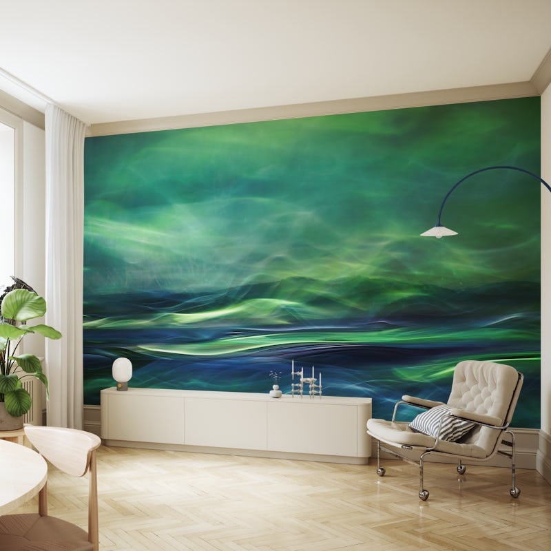 Abstract northern lights