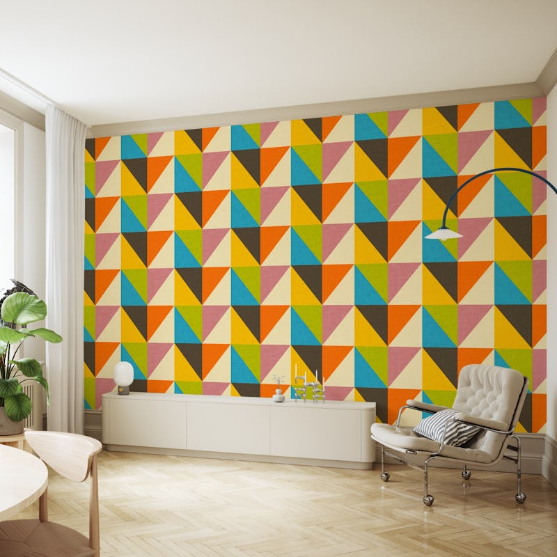 Retro Color Block Chevron
