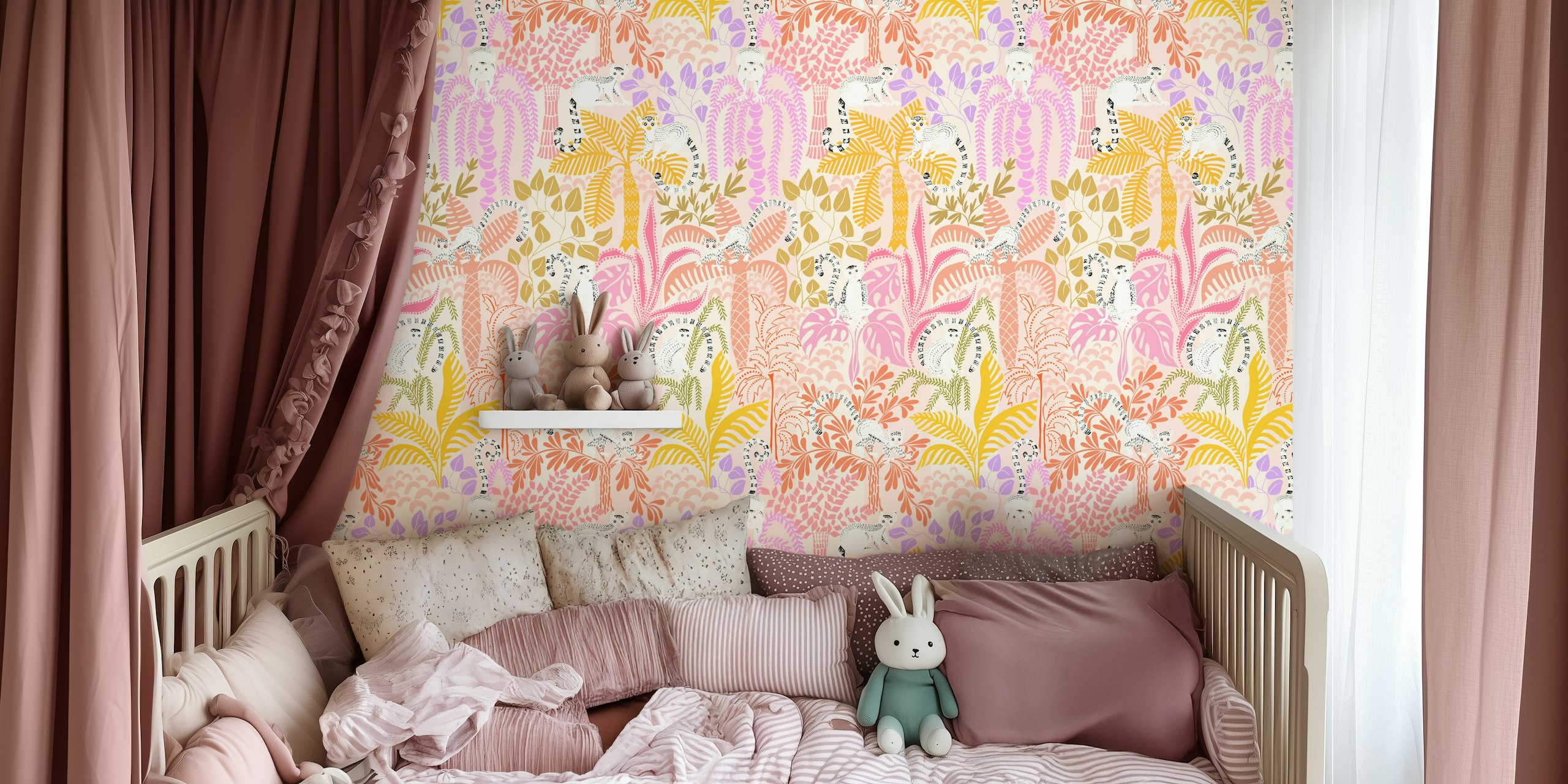 Jungle adventure wallpaper en una habitación