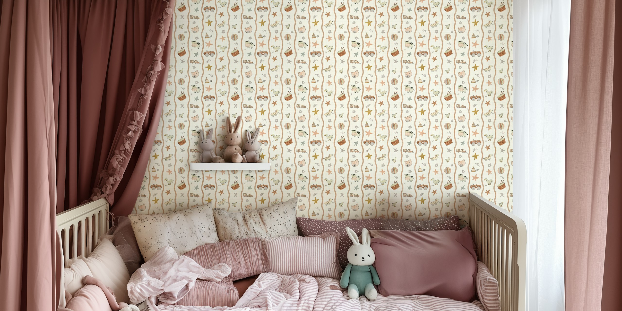 Vintage Toy Story wallpaper dans une pièce
