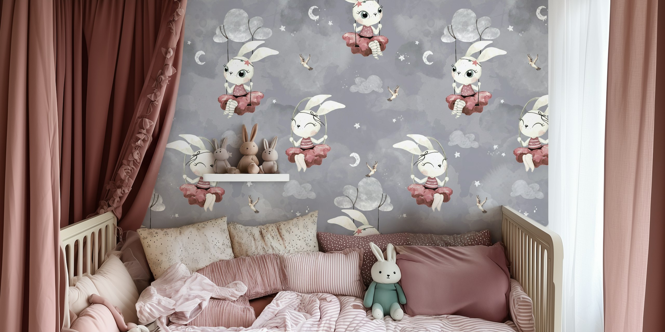 Dream Bunny wallpaper with clouds and bunnies