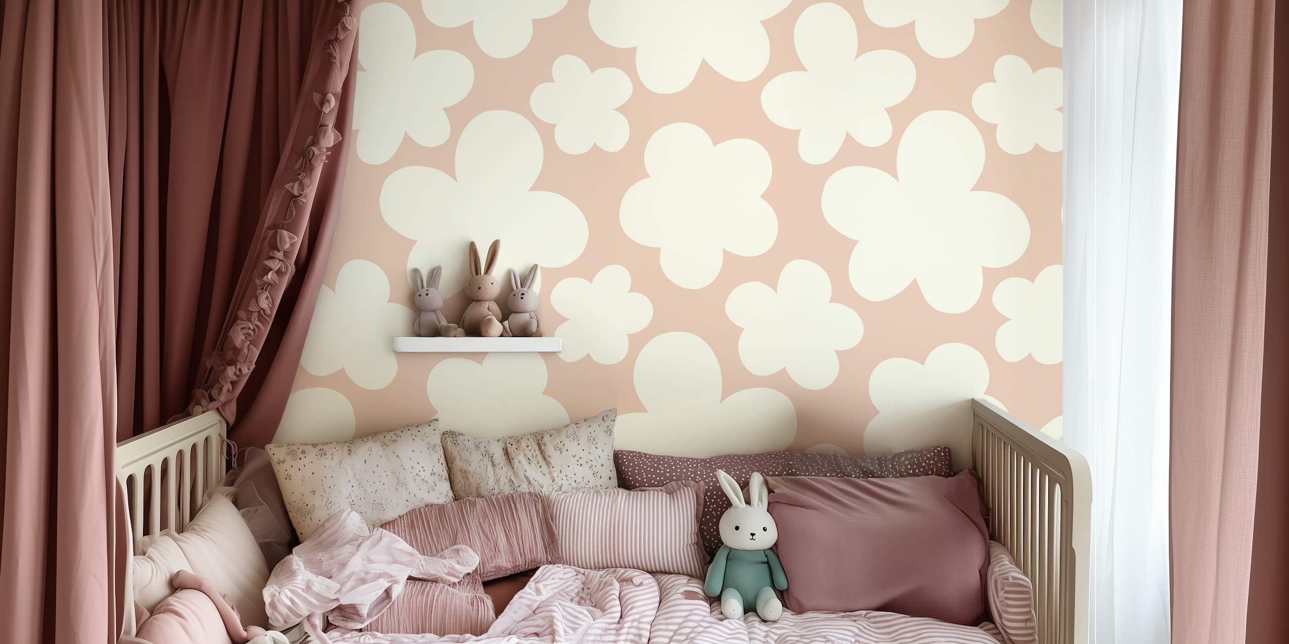 Bebe Scandi Clouds papier peint en cream