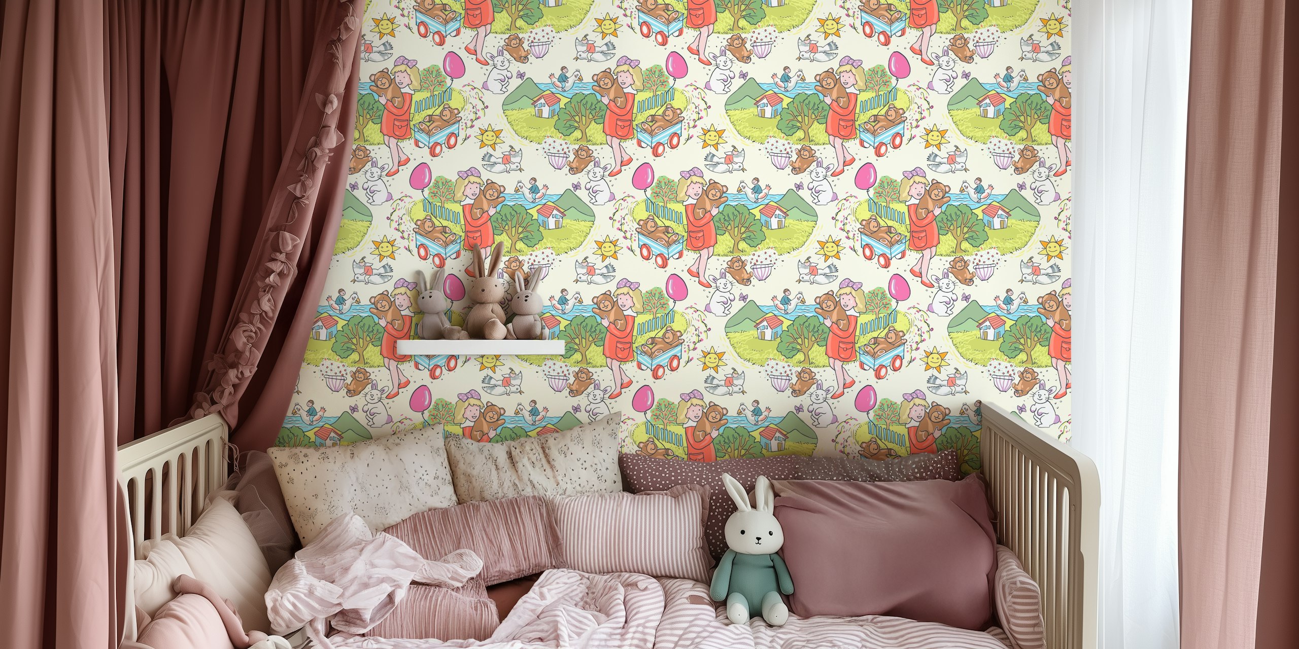 Charming Childhood Dreams wallpaper in a room