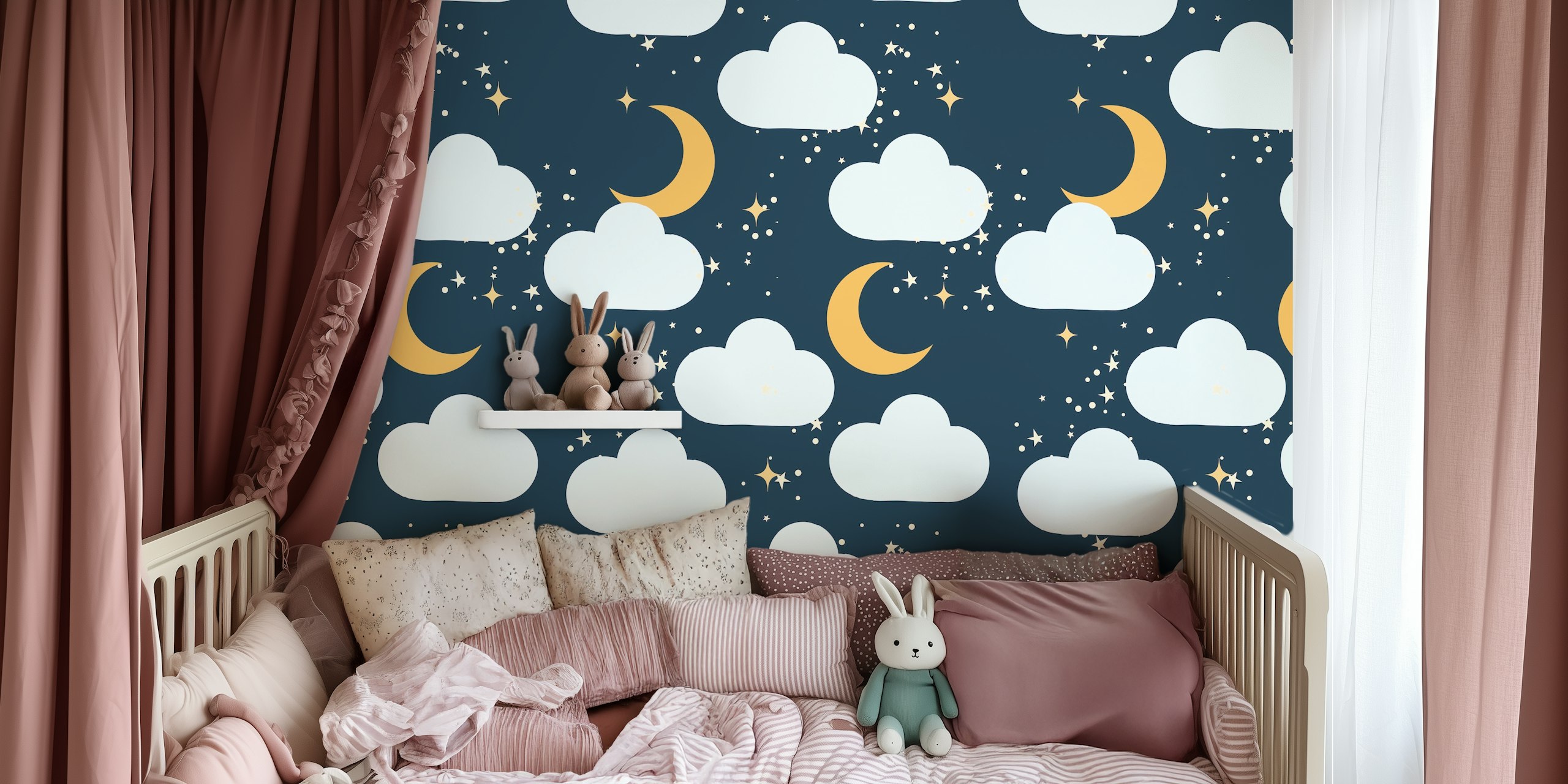 Moonlight Tapetdesign in einem Zimmer