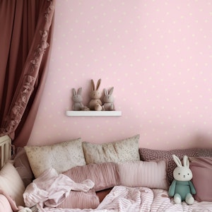 Pretty Little Hearts Cream On Pink - Medium