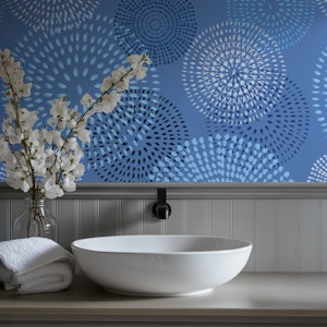 Ocean Drops Circles in Soft Blue