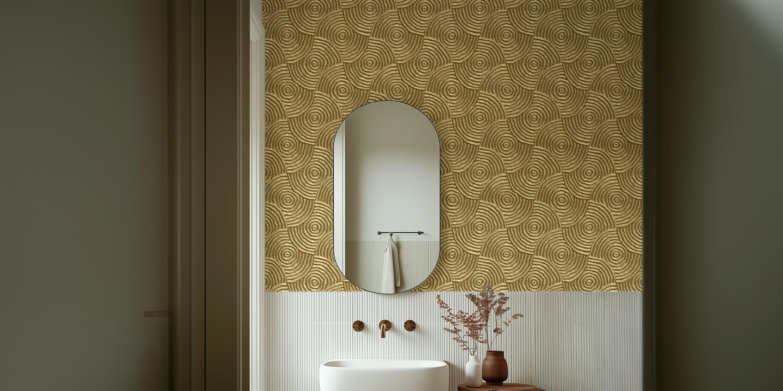 Golden Glamour Texture tapet i et rum