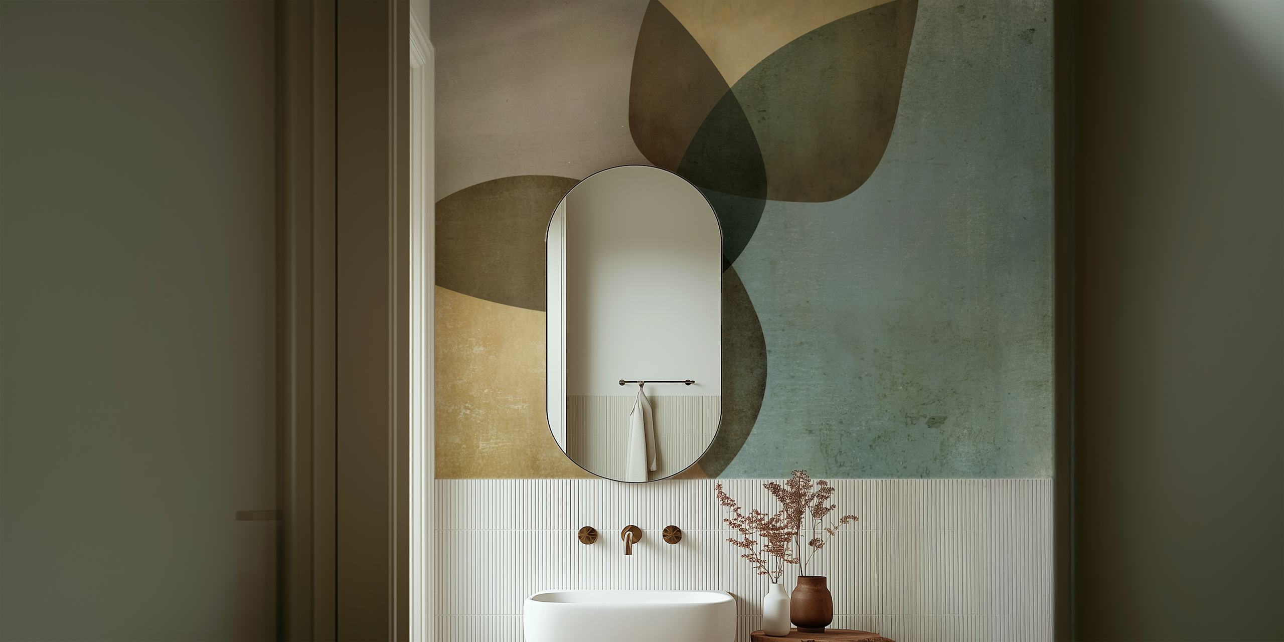Organic Shapes Neutral Tones tapet i et rom