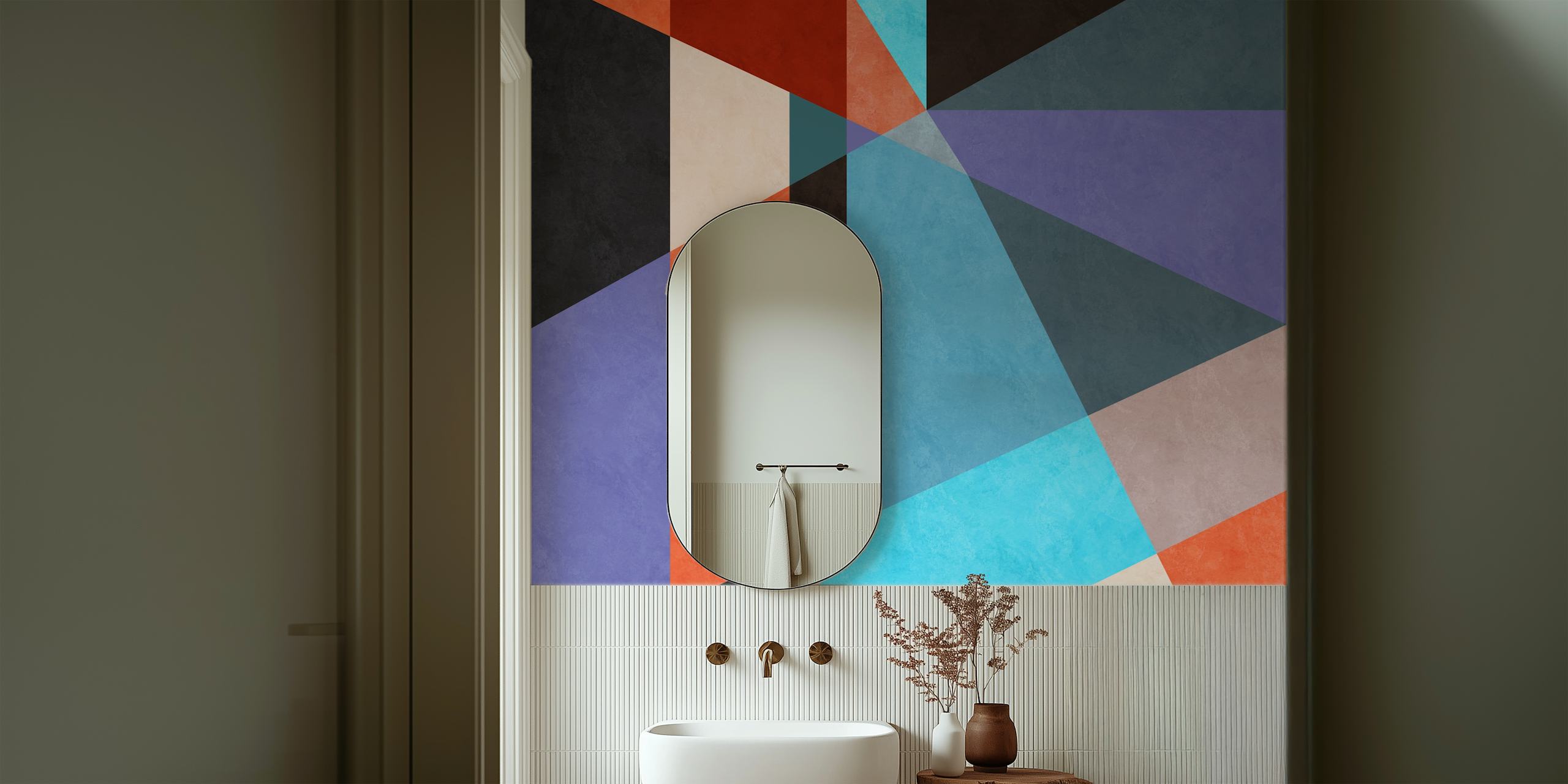 Geometric Pattern 7 wallpaper in a room
