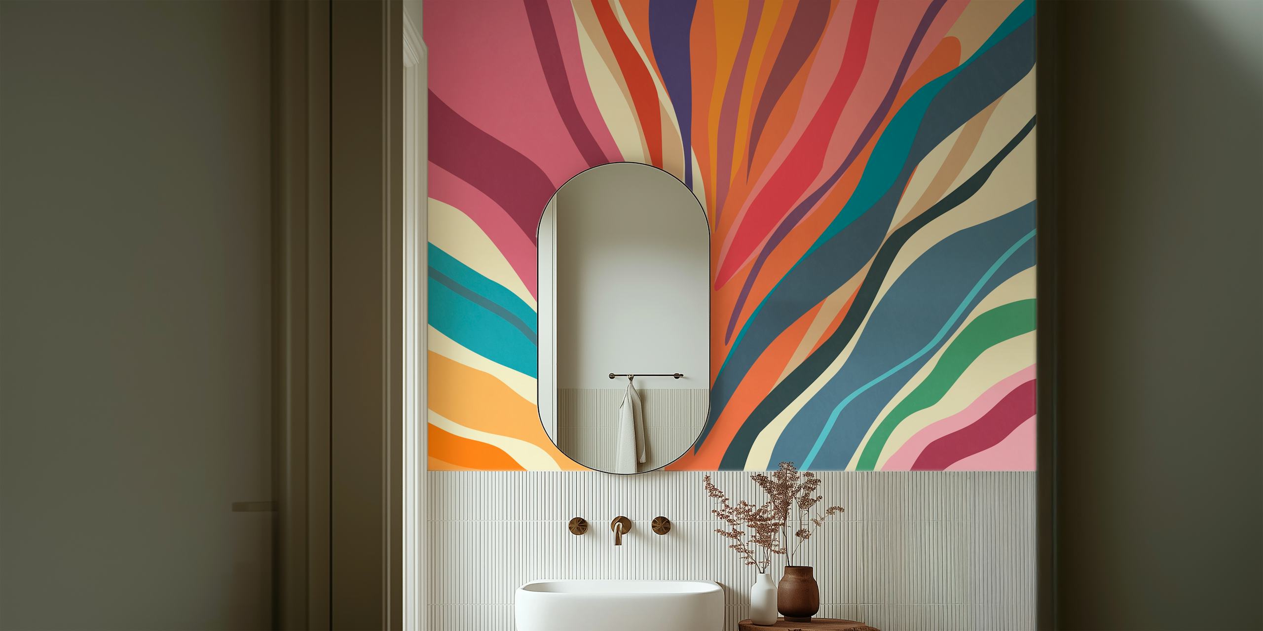 Blooming 2 wallpaper design in a room