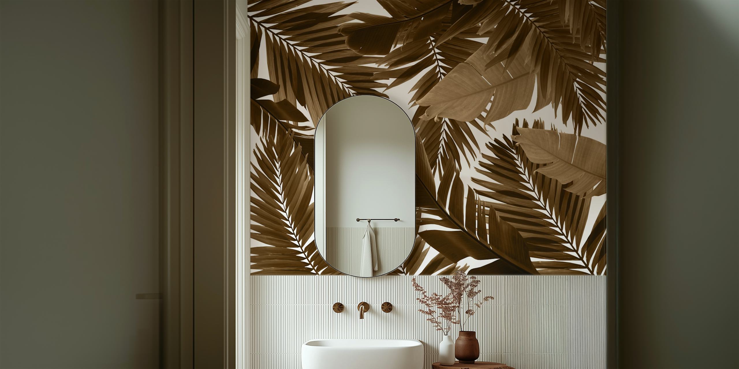Design tapety Jungle Leaves 2 v místnosti