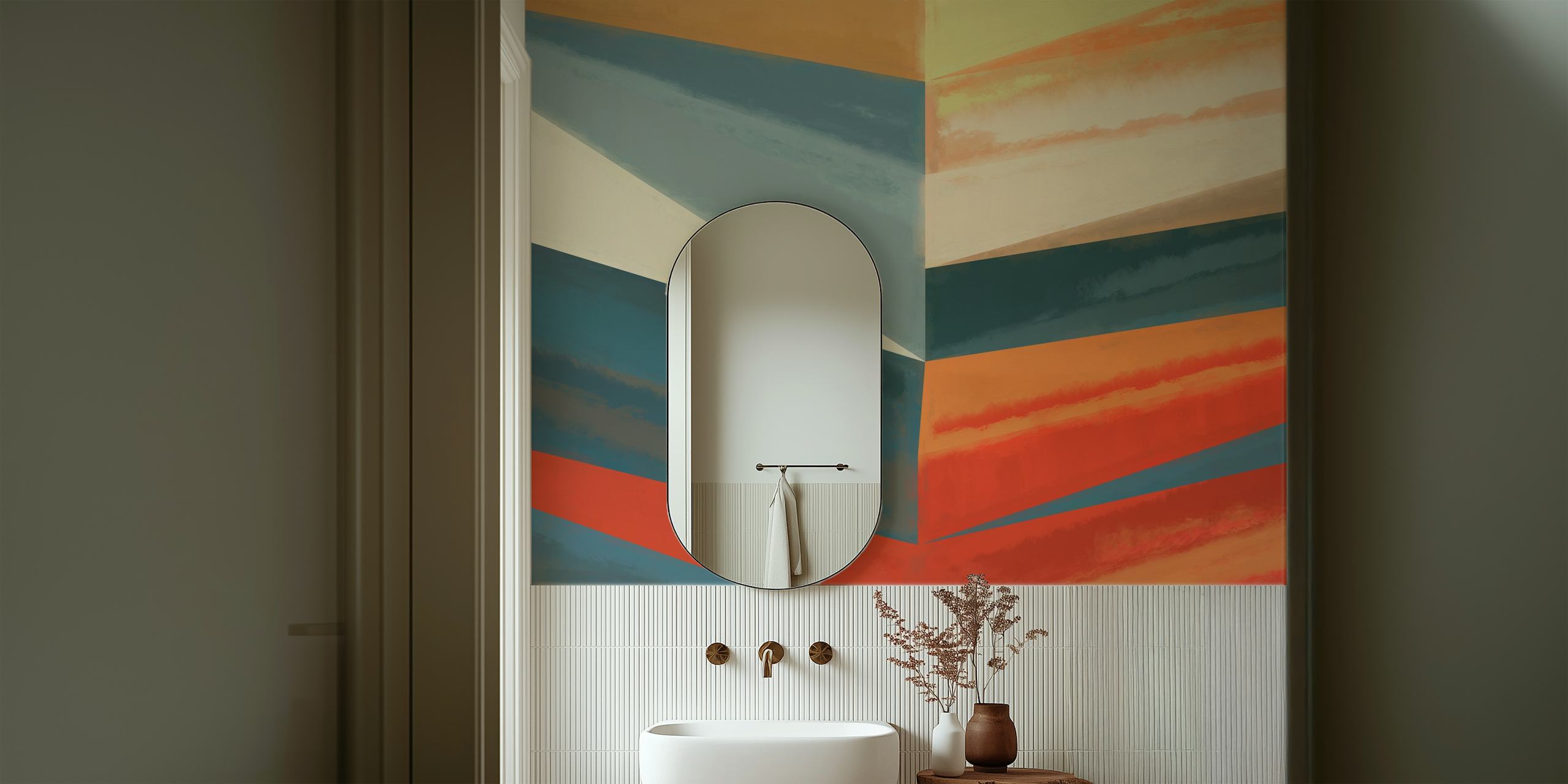 Abstract Composition 1116 wallpaper in a room