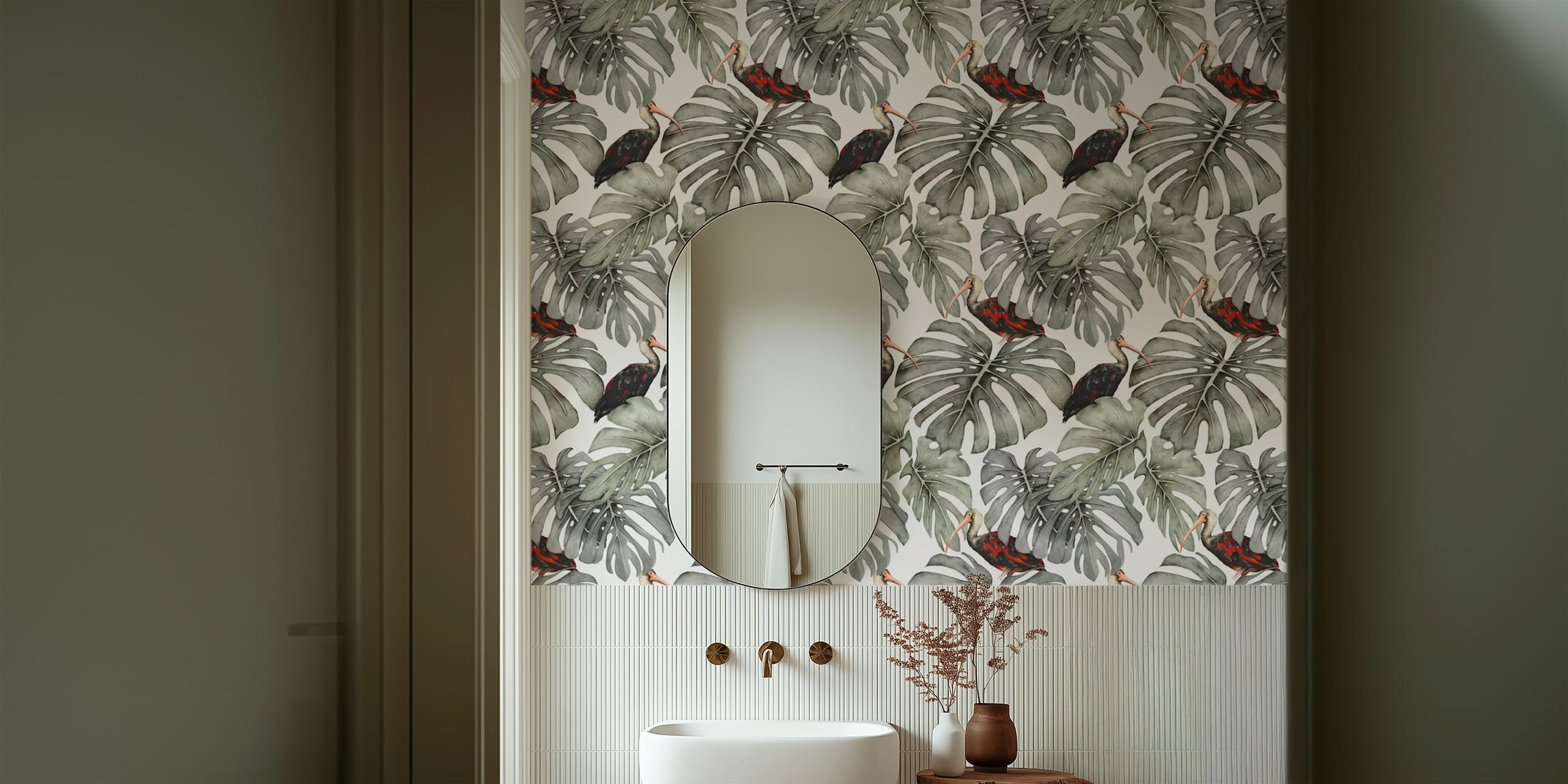 Tapeta Monstera Ibis v pokoji