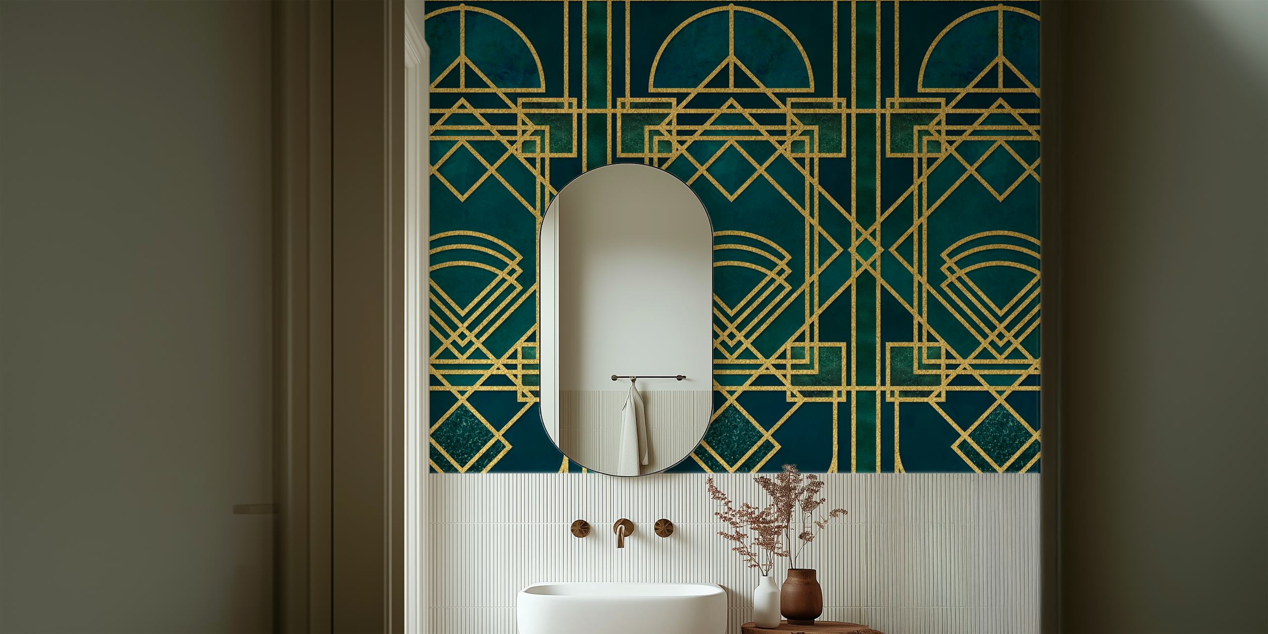 Art Deco wallpaper in a stylish room