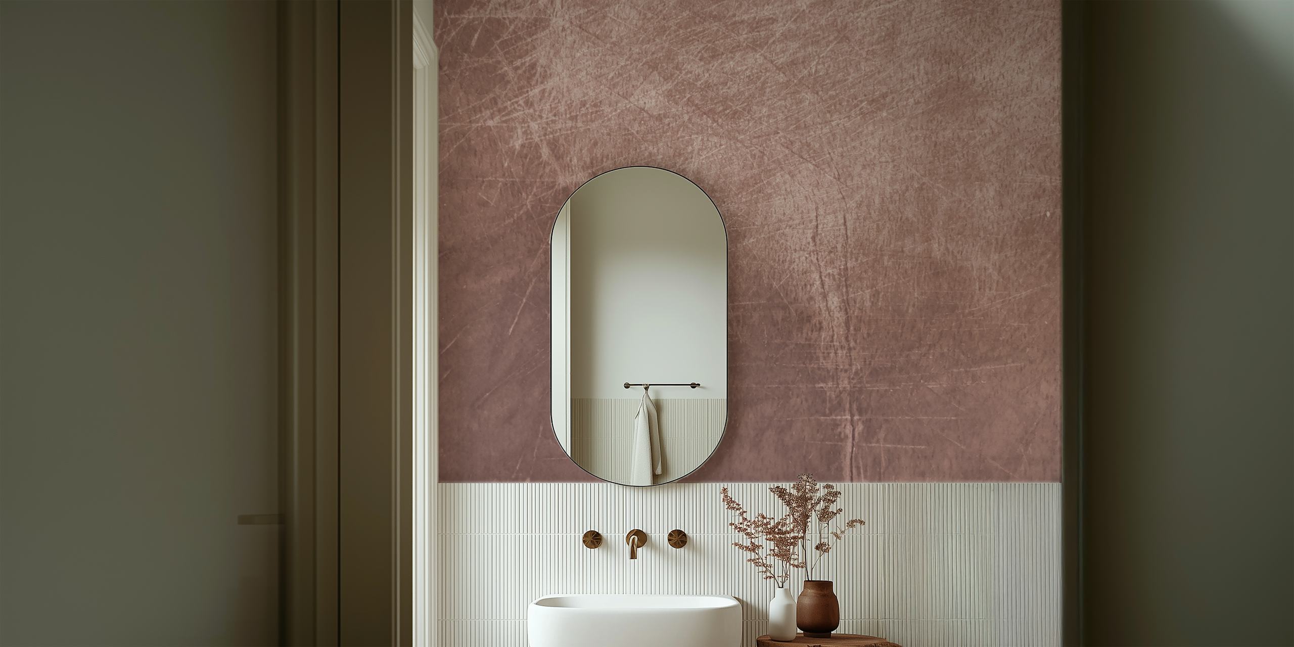 Textured terracotta grunge wallpaper in warm tones