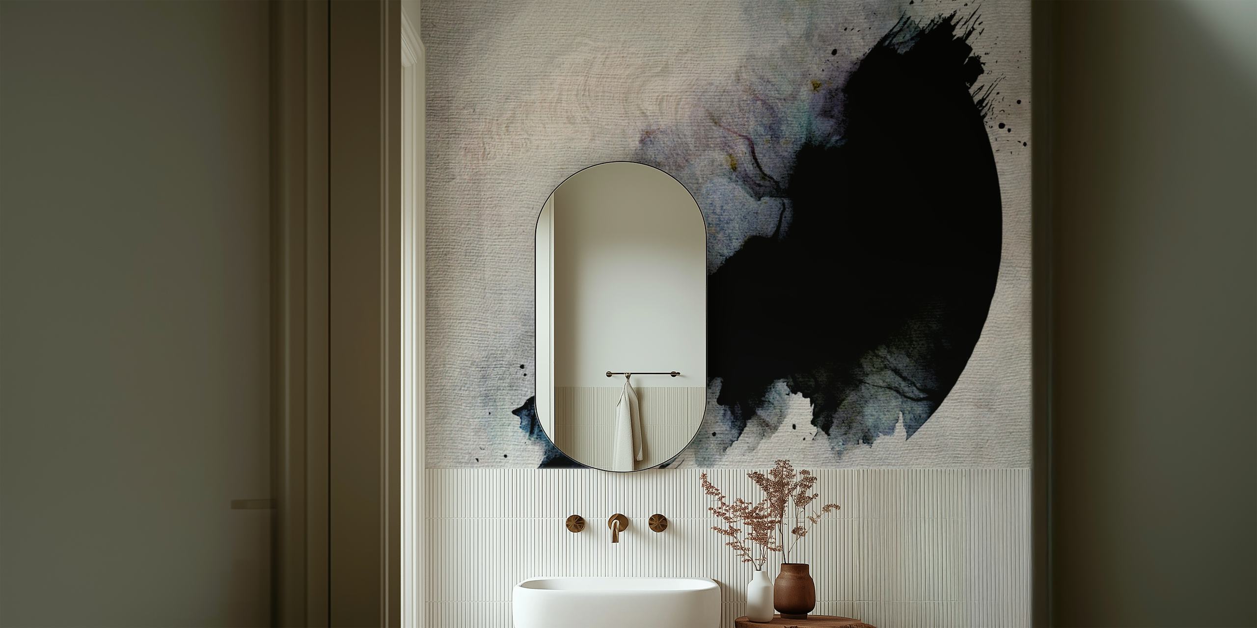 Ink Wash Dream wallpaper displayed in a room