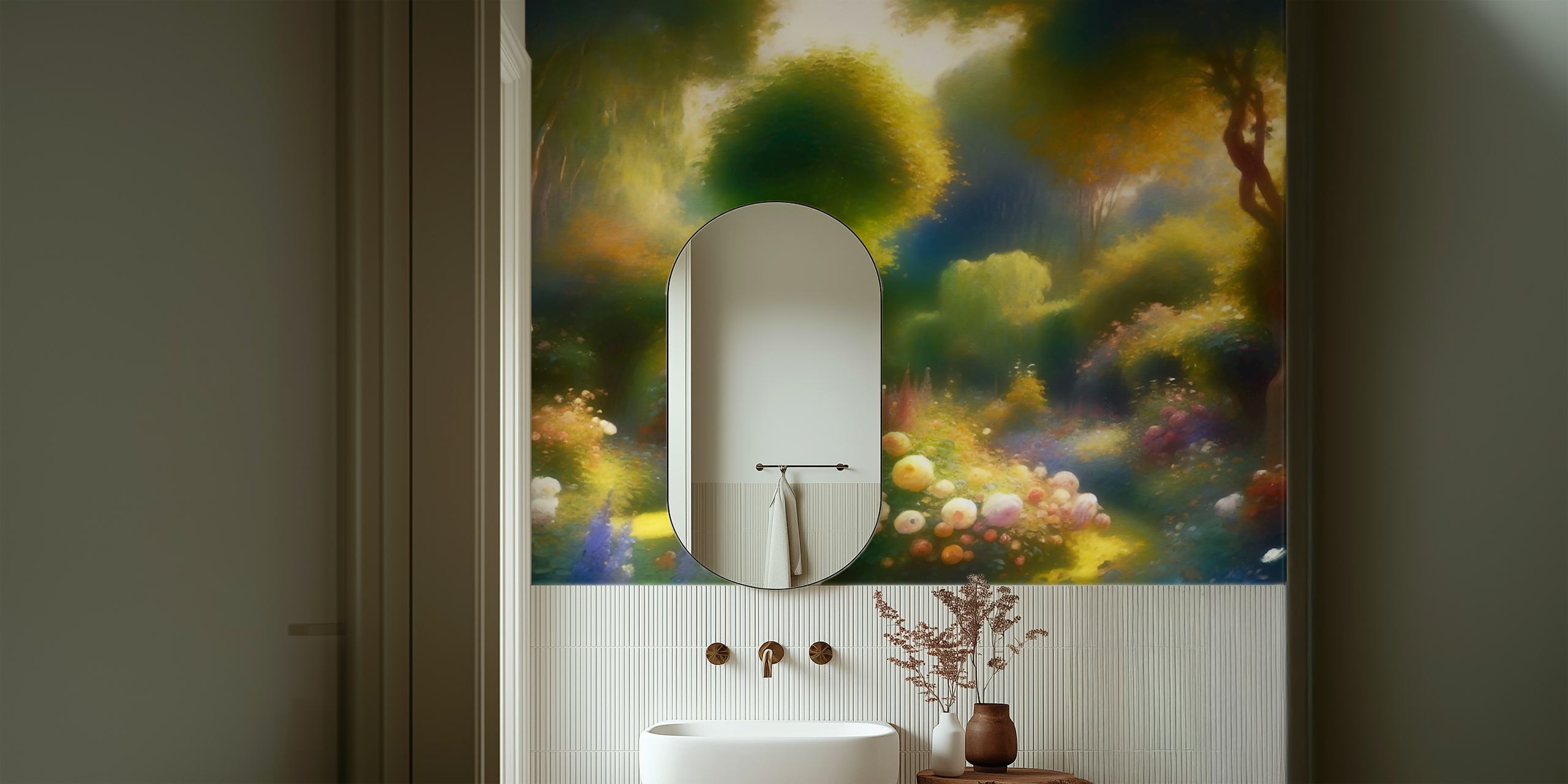 Ethereal Nature Haven tapet i et rom