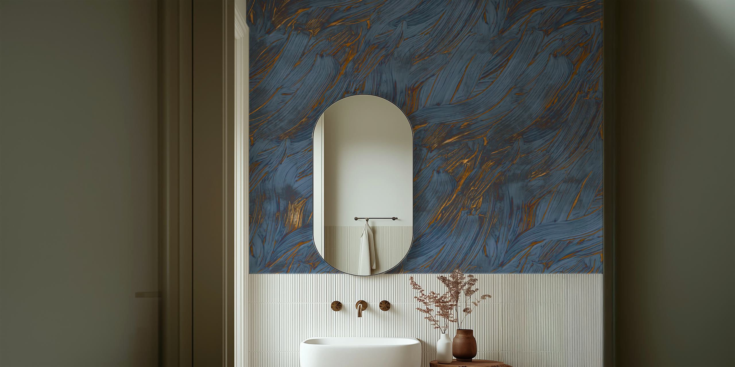 Indigo Gold Elegance tapet i et rom