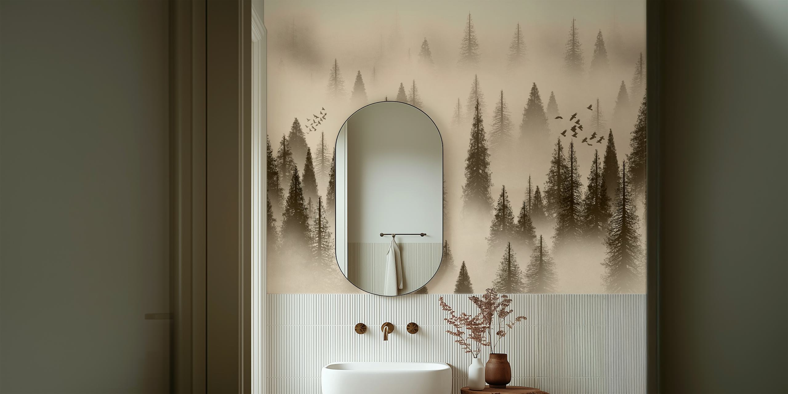 Design de papel de parede Tranquil forest