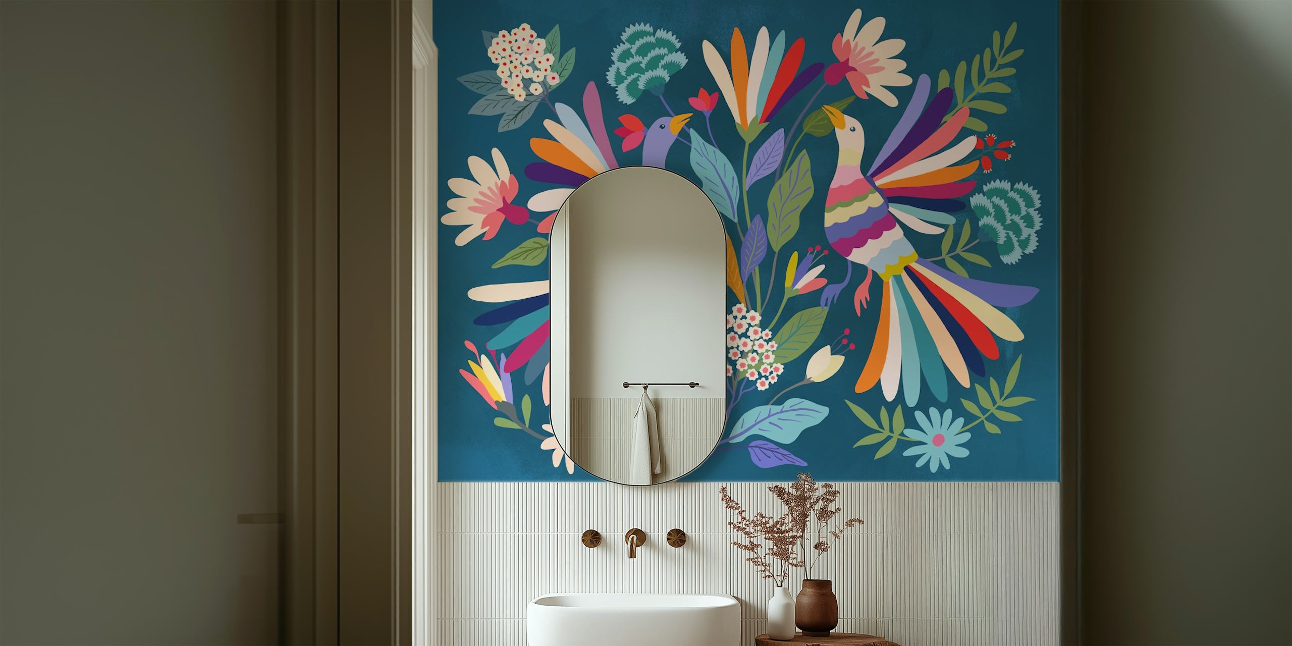 Έγχρωμο ταπετσαρία Mexican Garden σε έναν χώρο