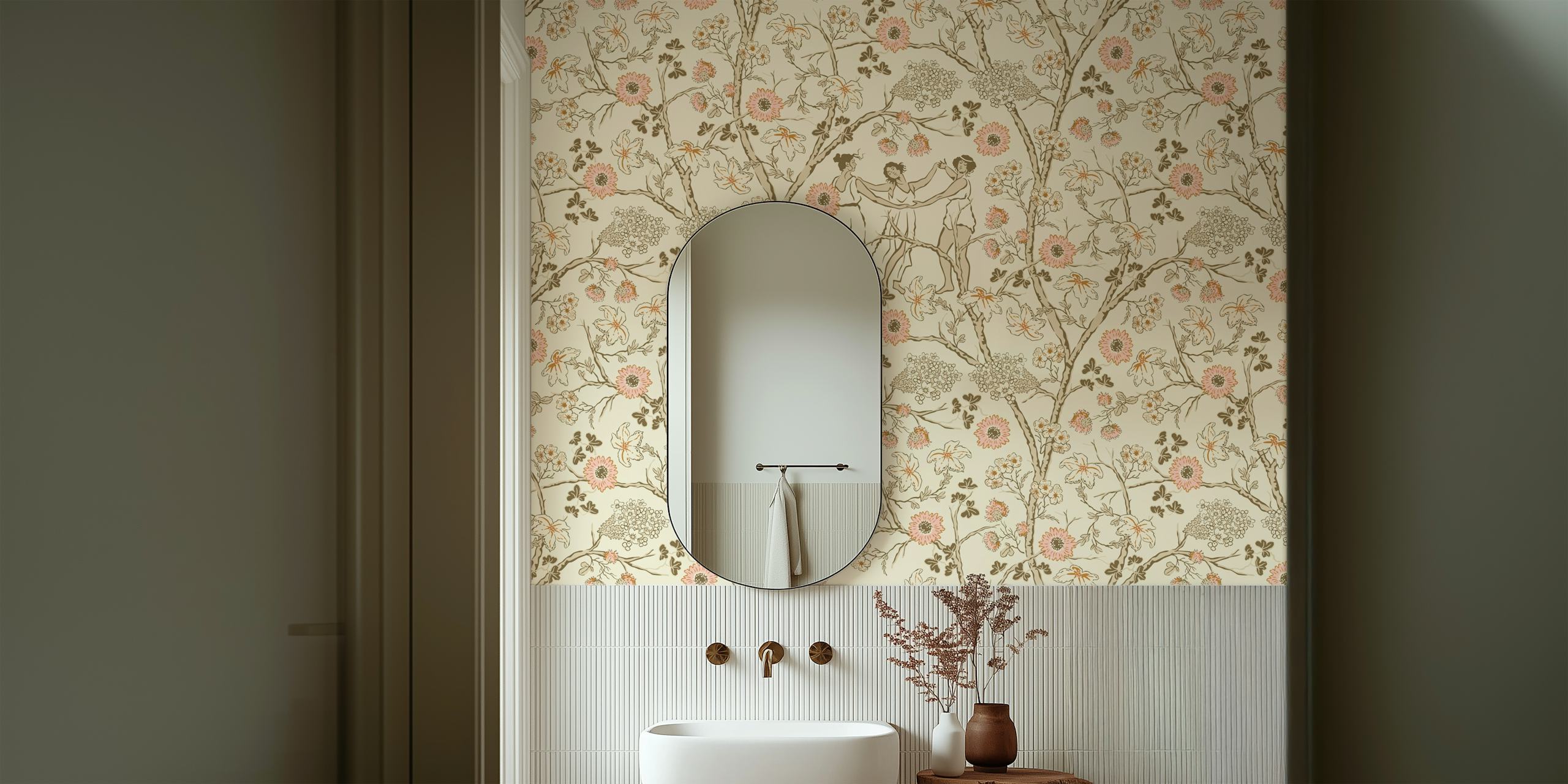Midsummer dance mural wallpaper in a room