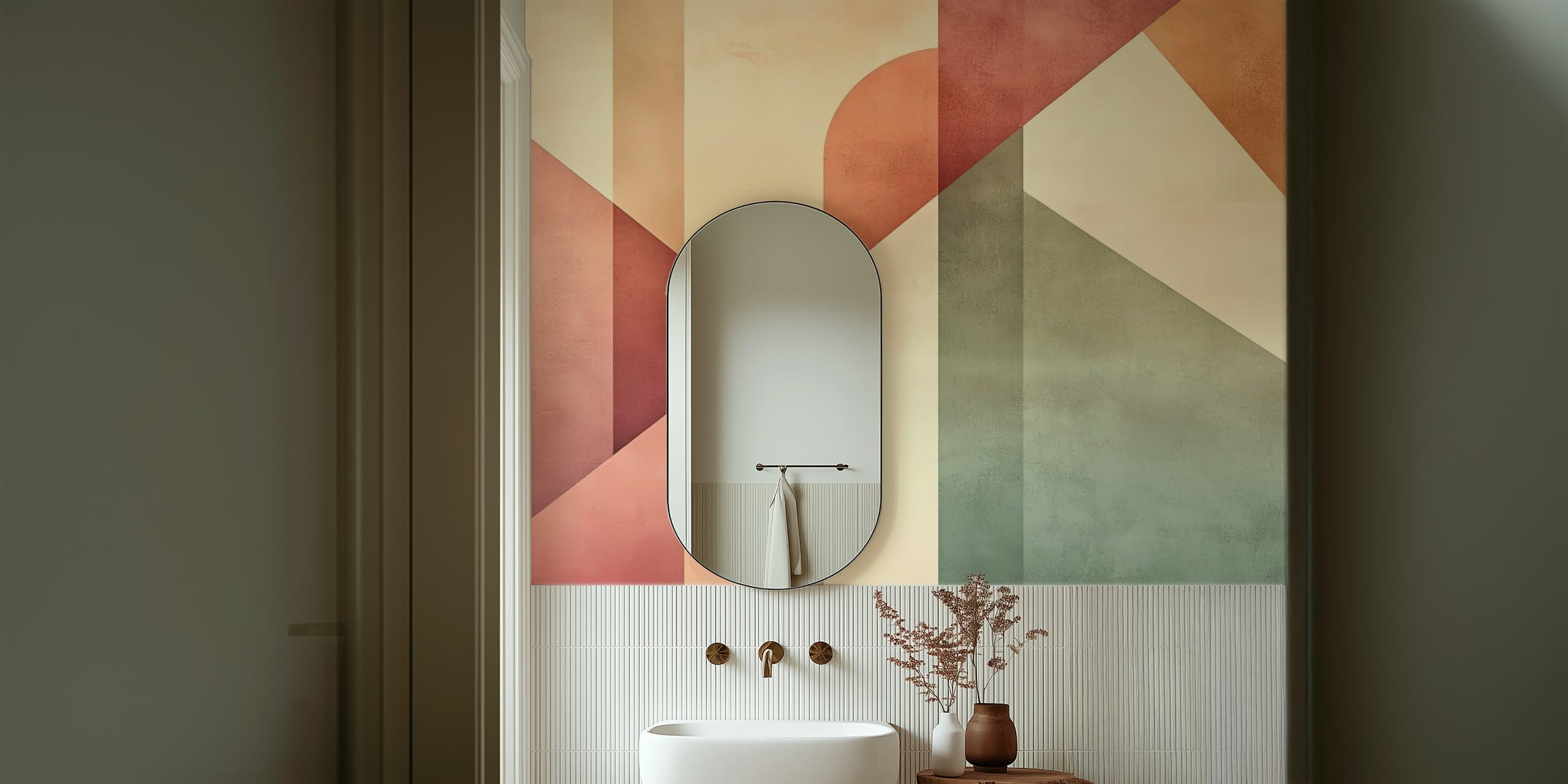 Golden Deco Wall #4 tapetti huoneessa