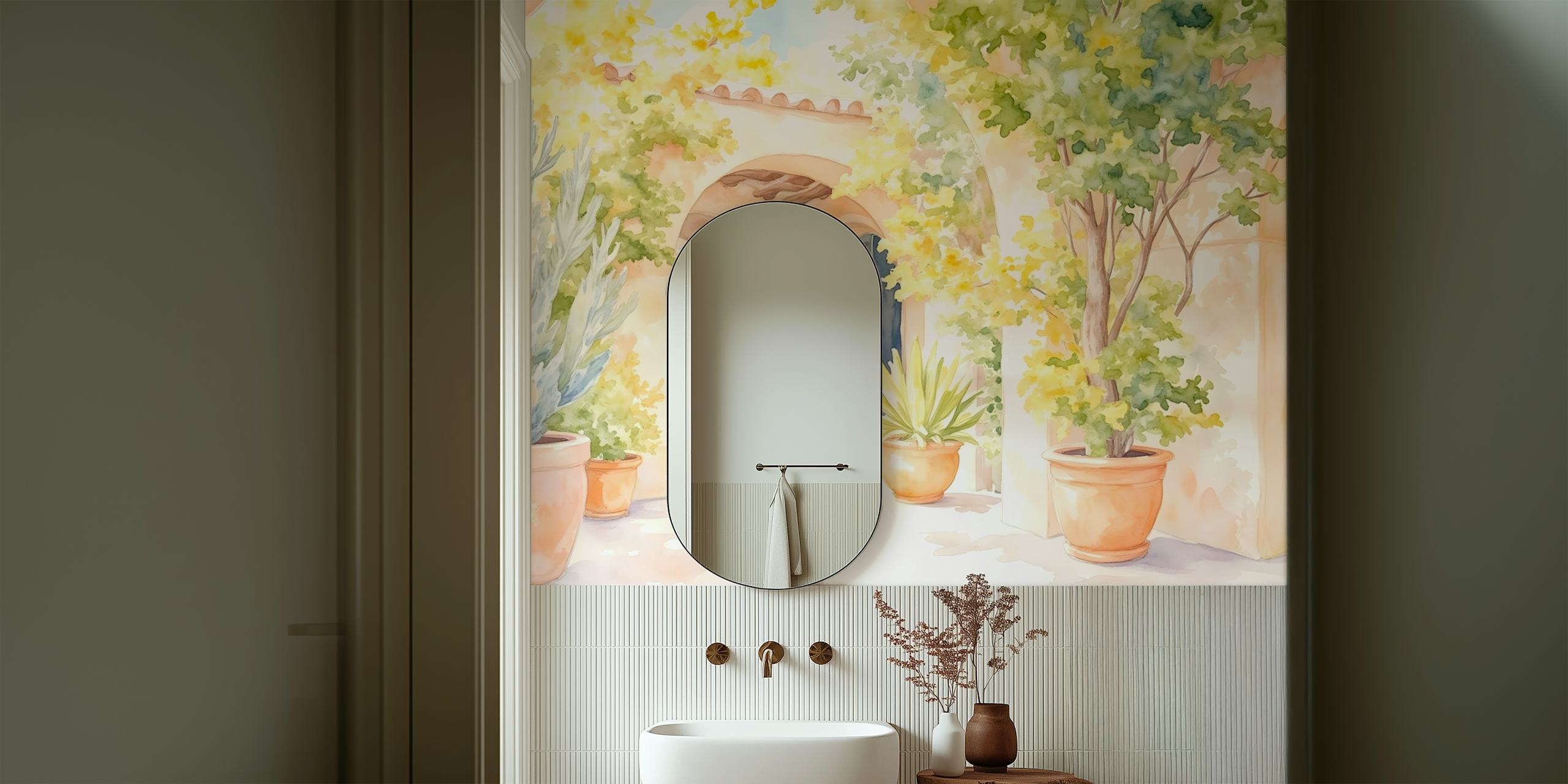 Toscana Garden Oasis tapet i en rumindstilling
