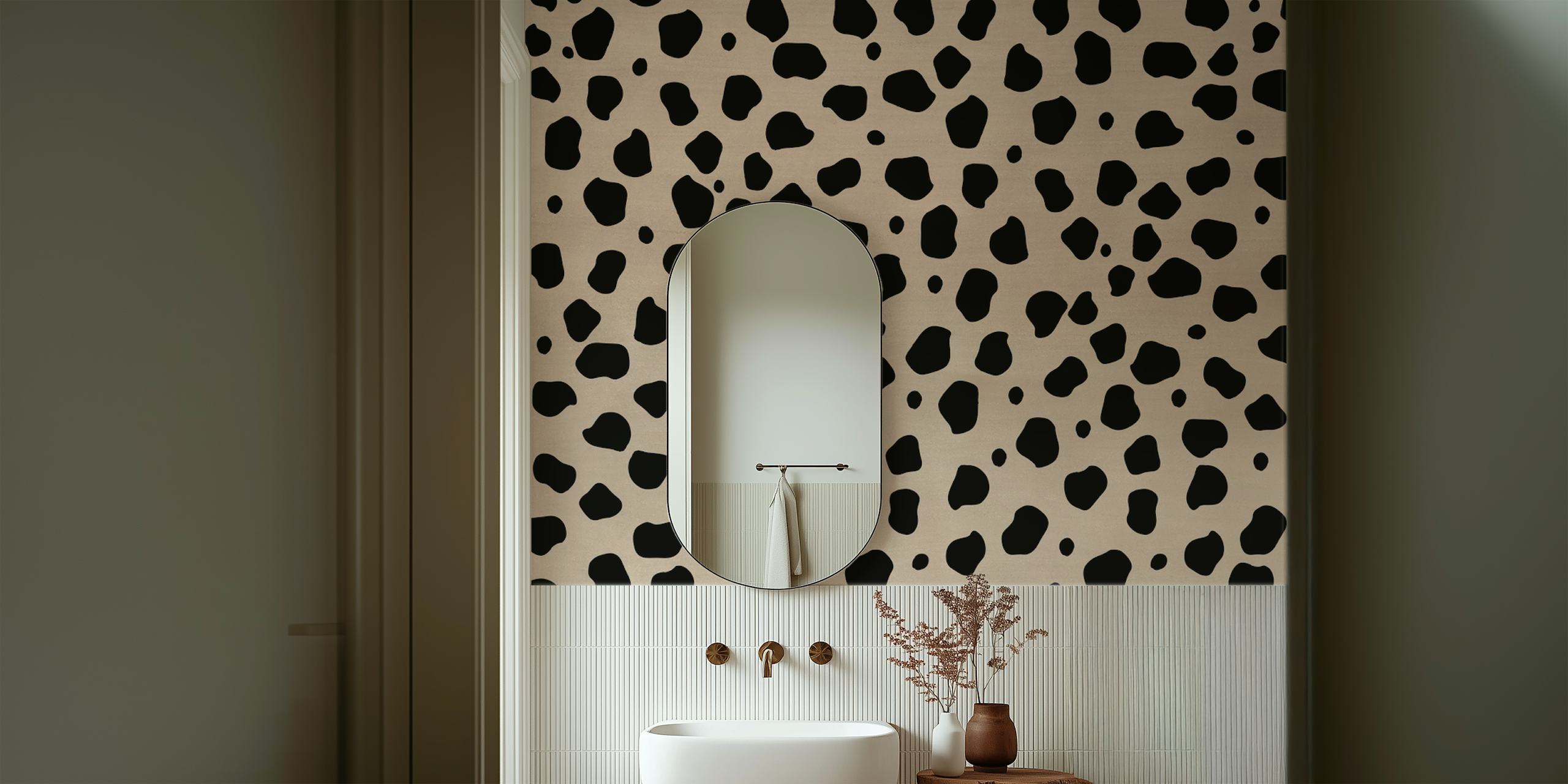 Cheetah Animal Tan Black 2 Tapetenmuster