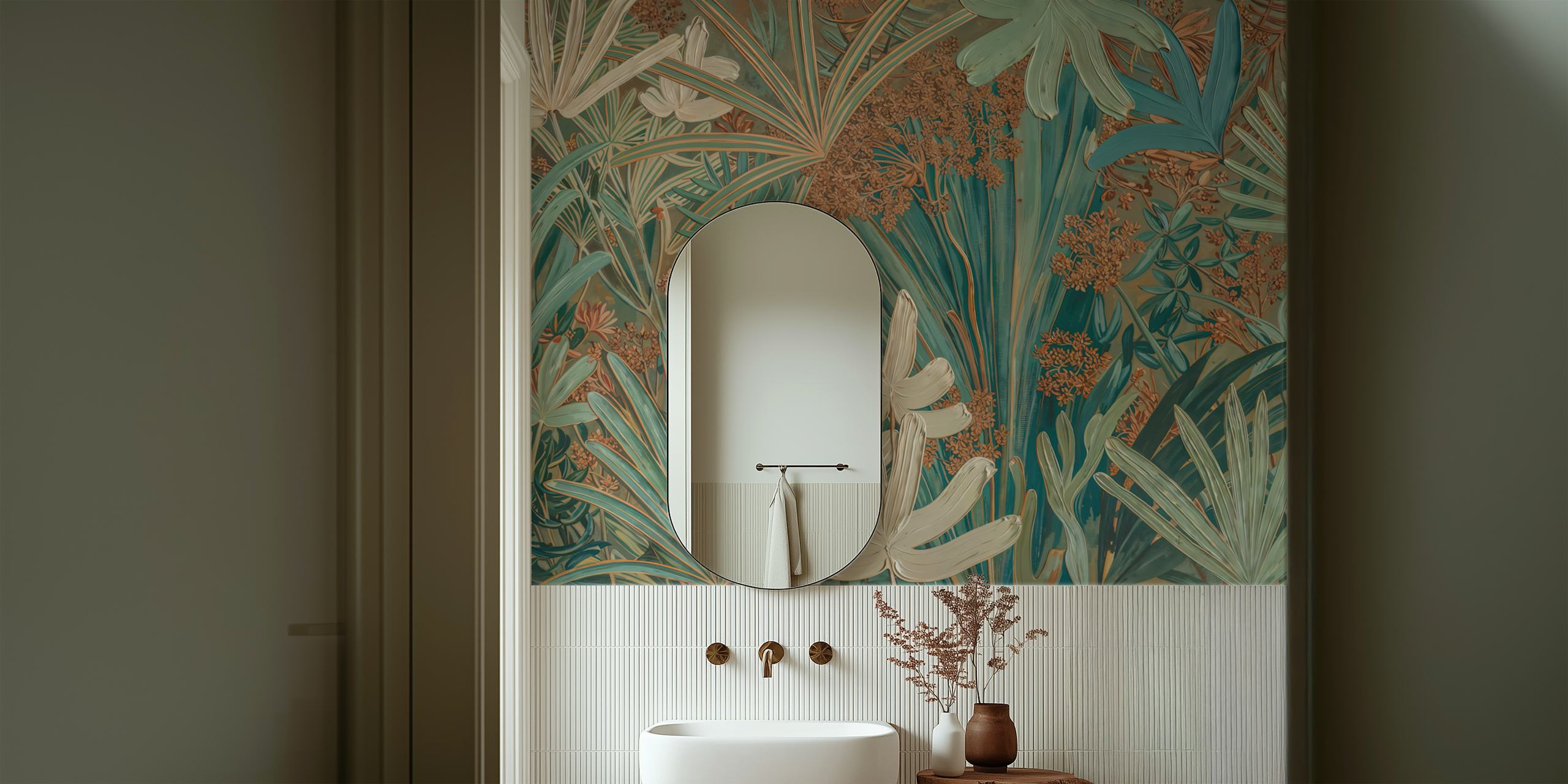 Papier peint Exotic Jungle Forest dans une pièce