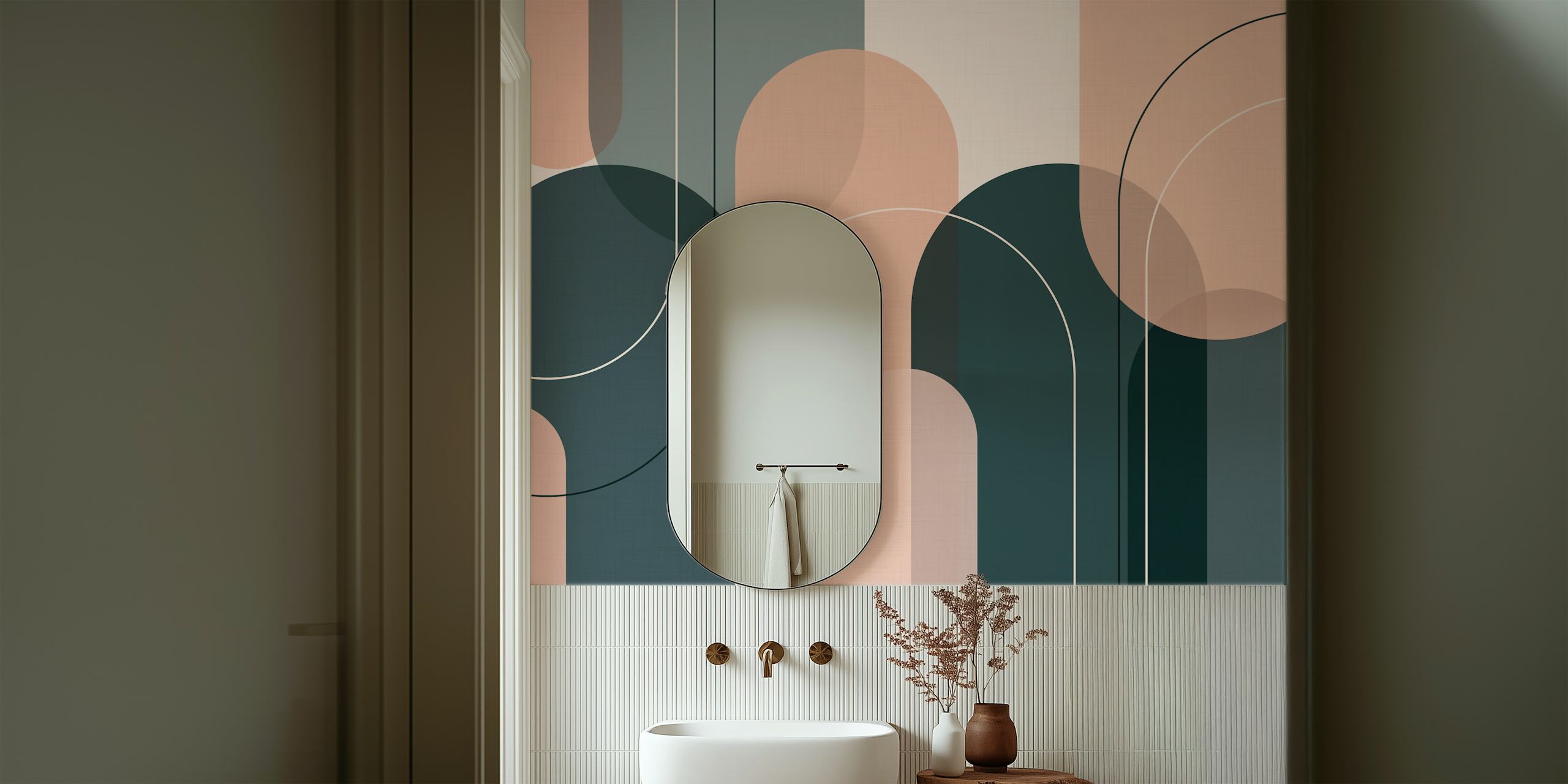 Elegant Arches Soft Tones tapet i et rom