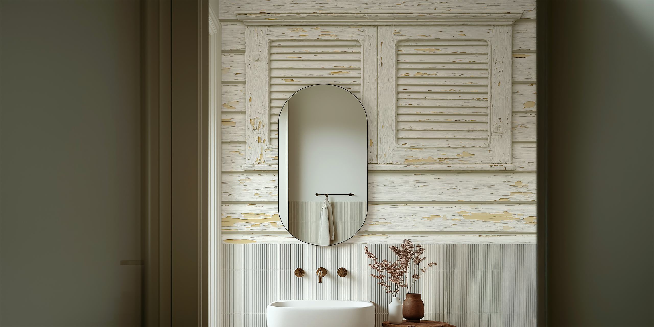 Aged Cottage Appeal behangontwerp