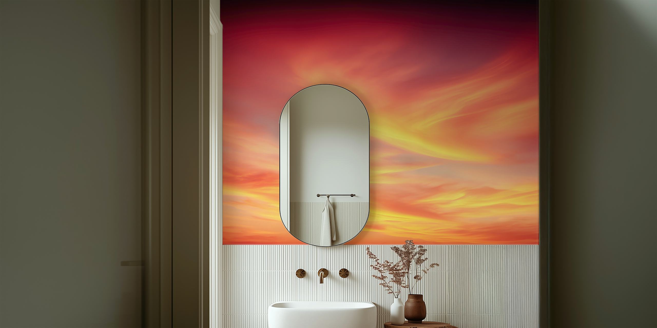 Sunset Serenity wallpaper in a room
