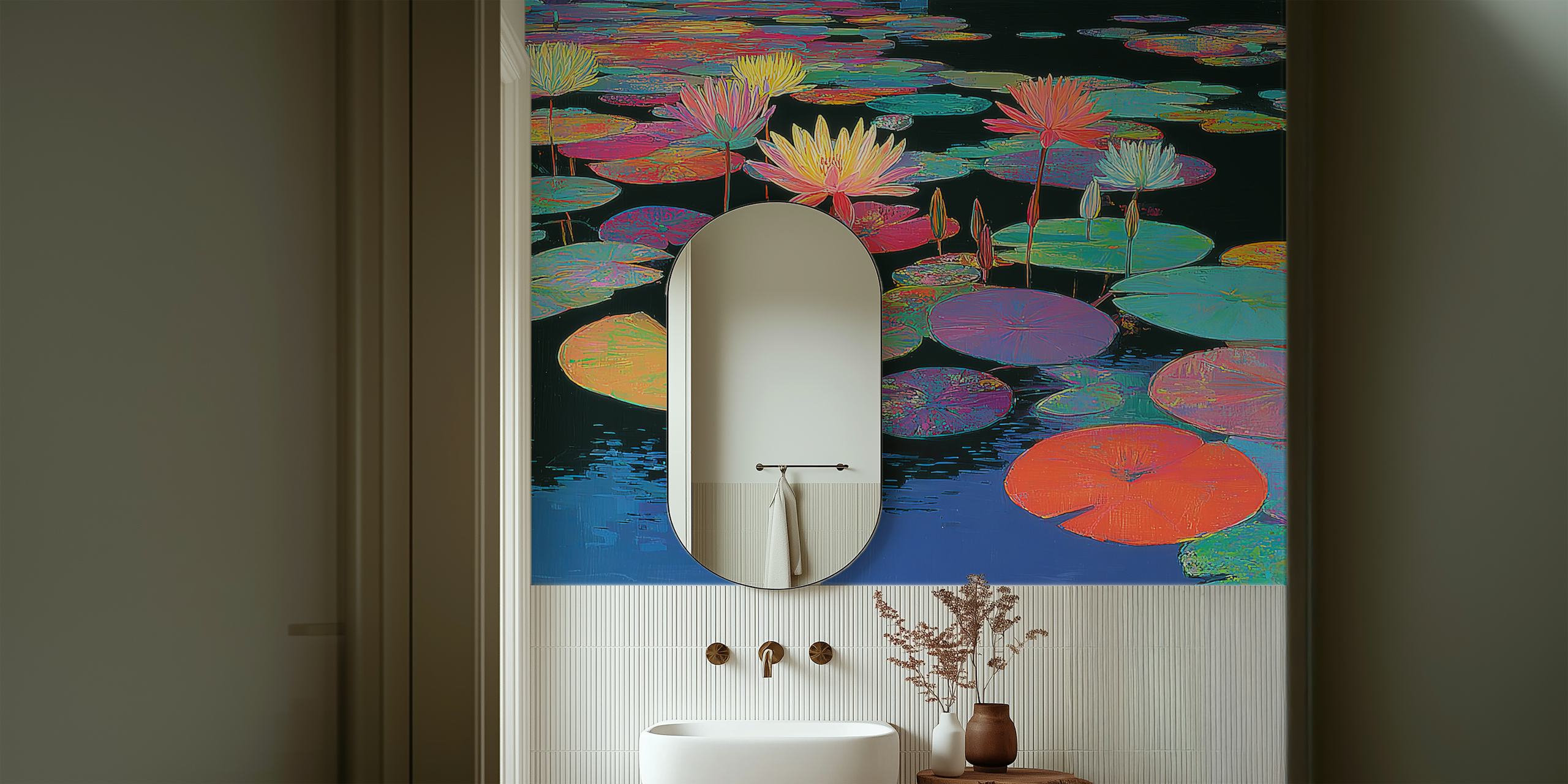 Lotus Colorful Dreams tapetti huoneessa