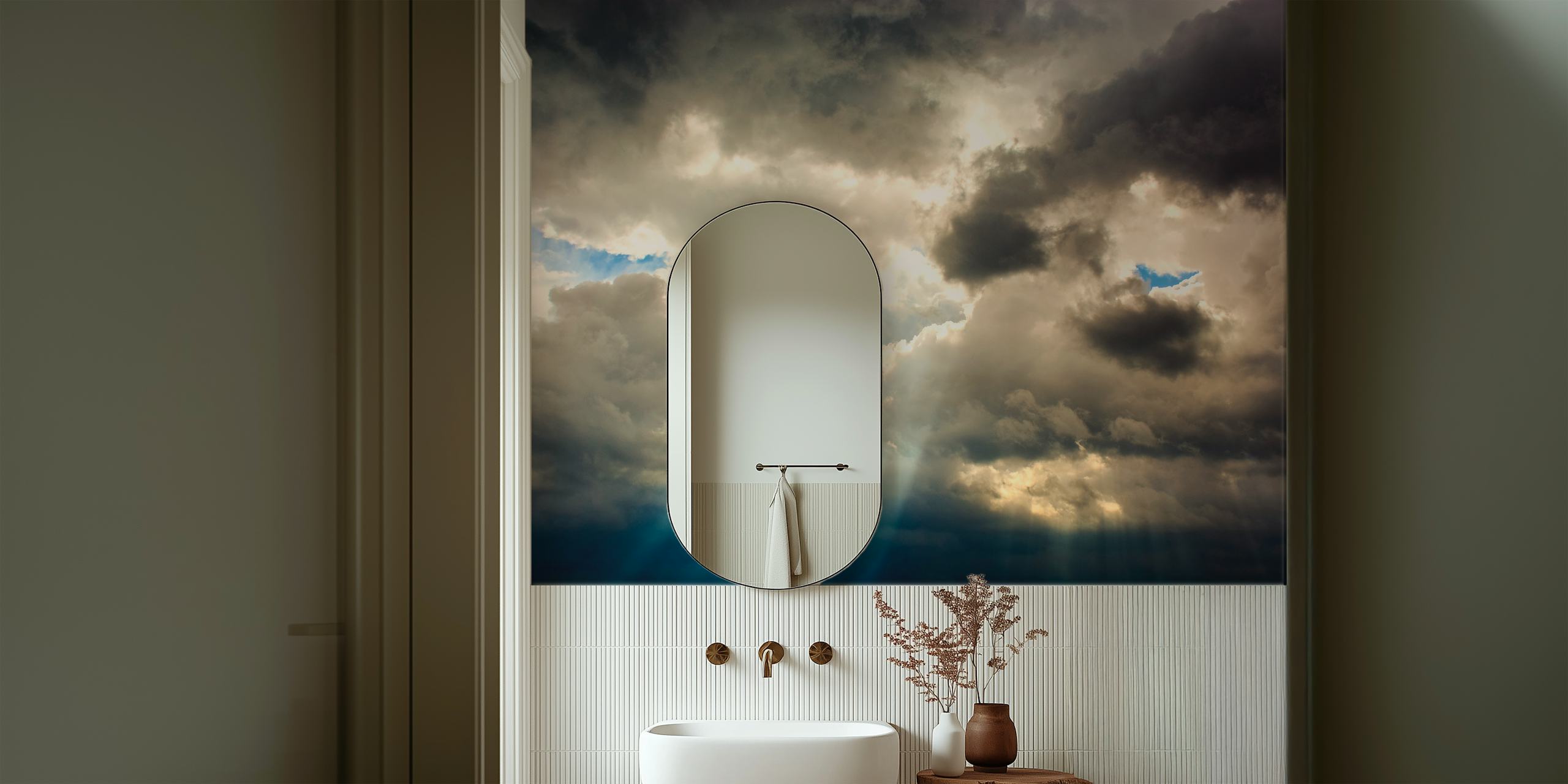 Atmosphere II wallpaper design in a room