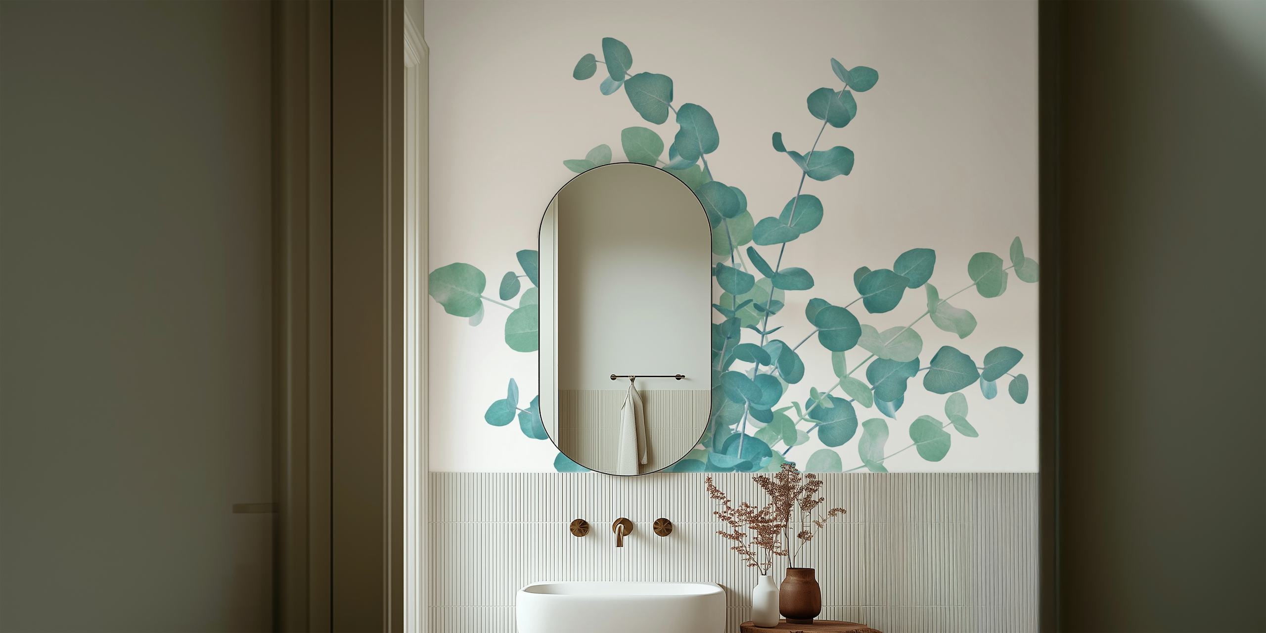 Eucalyptus Bouquet Dream 2 tapetti huoneessa