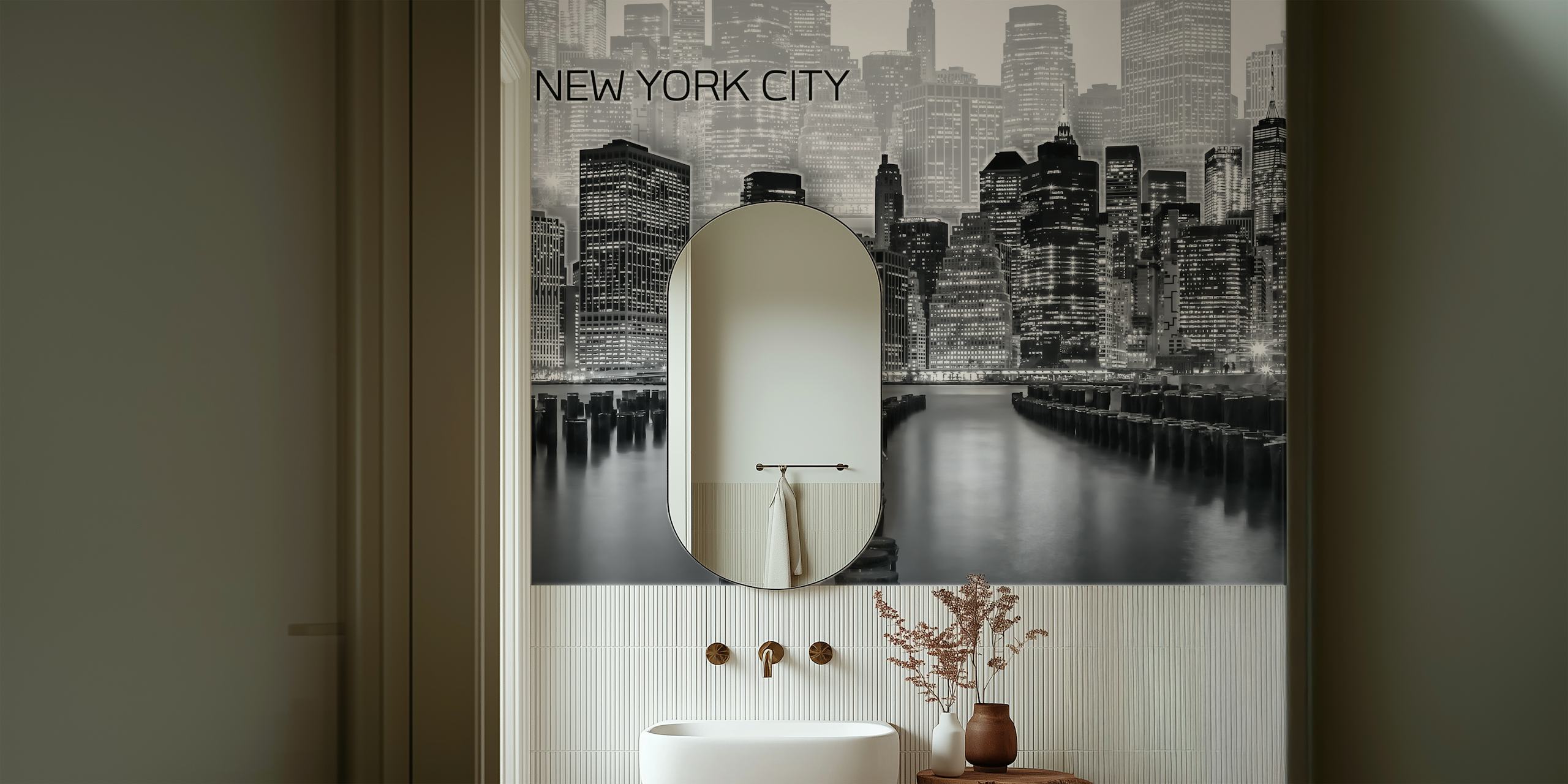 Graphic Art wallpapers van de Manhattan skyline