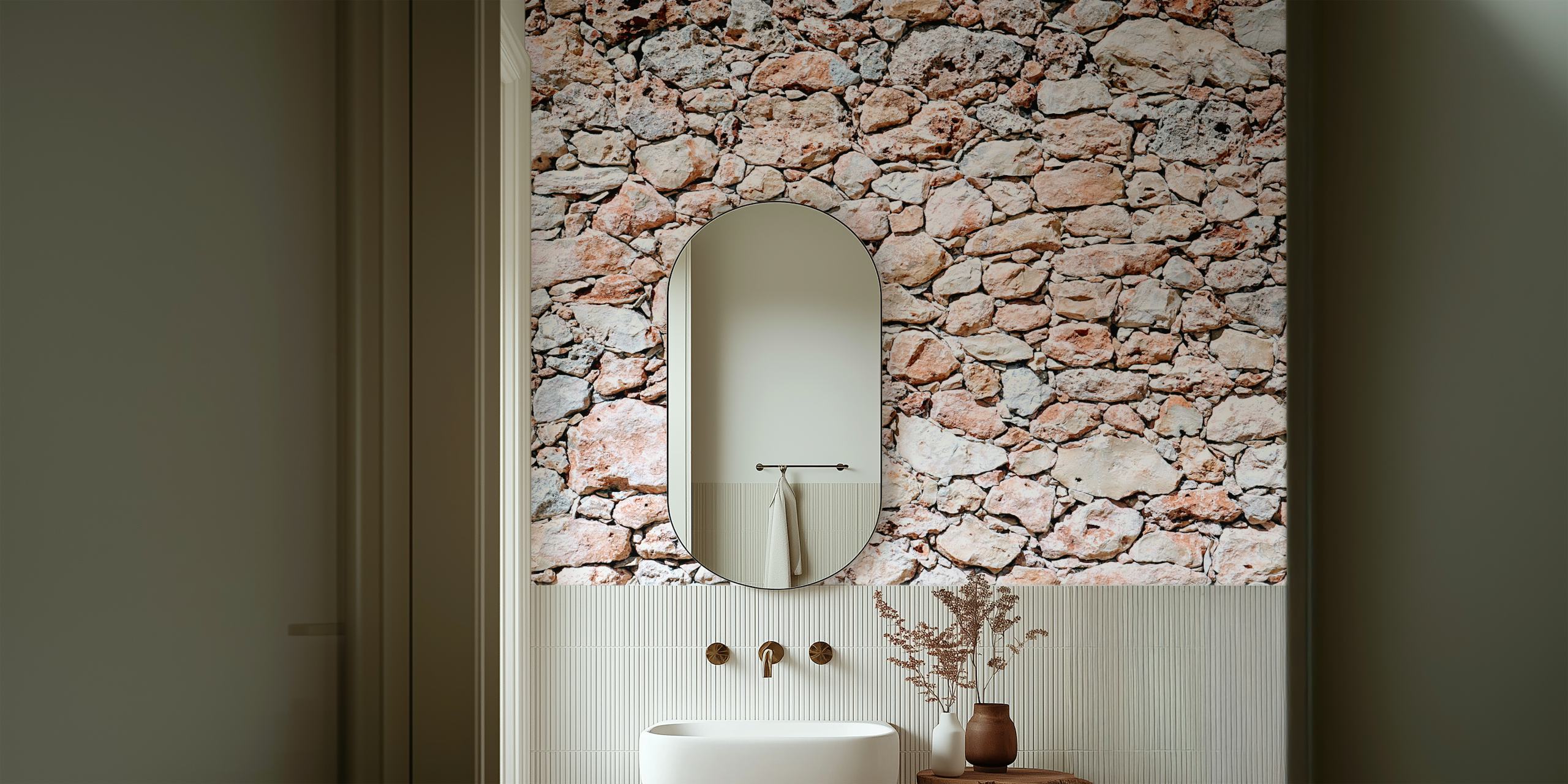 Mediterranean Wall wallpaper in a room