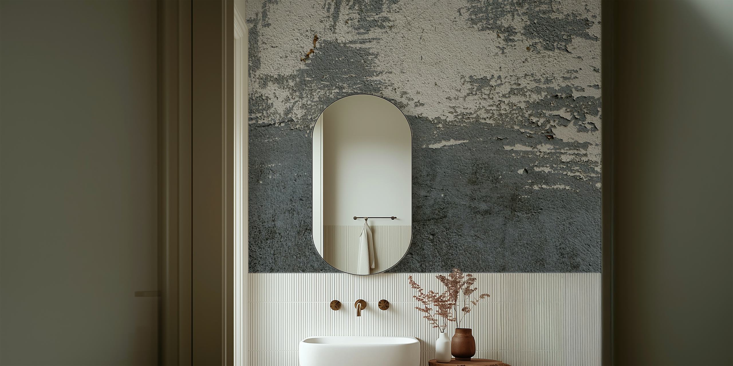 μαύρο γκράντζ ταπετσαρία σε ένα δωμάτιο