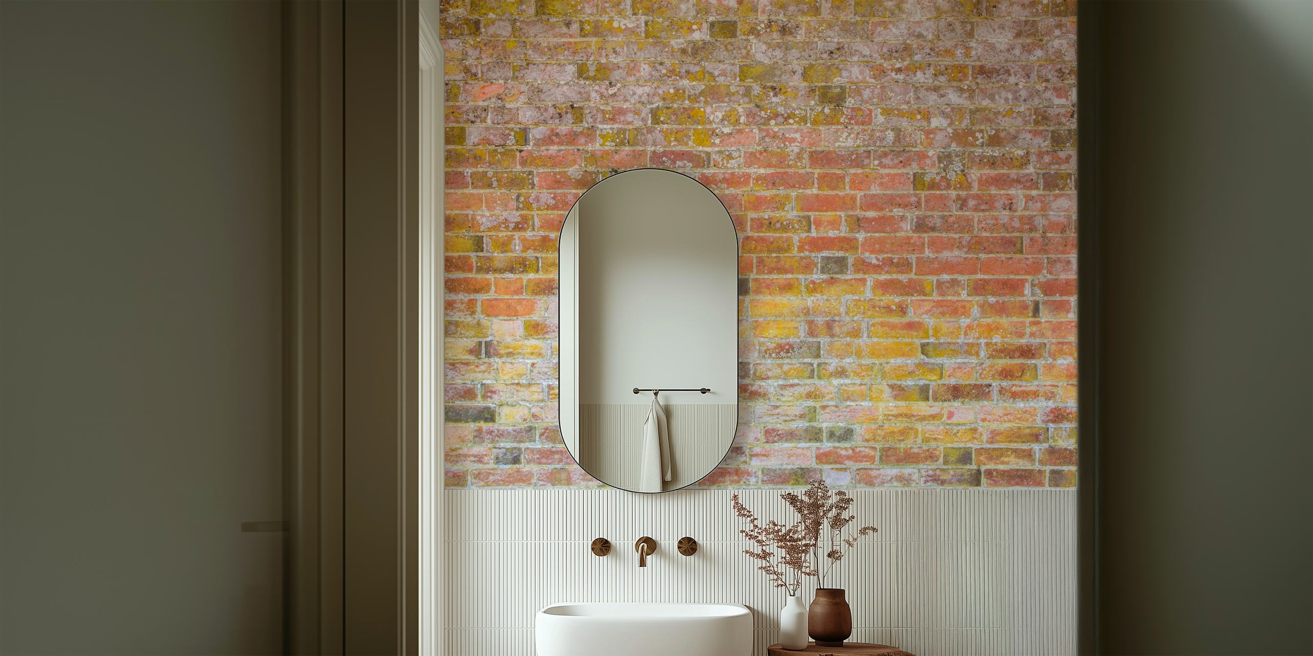 Brickwall wallpaper displayed in a room