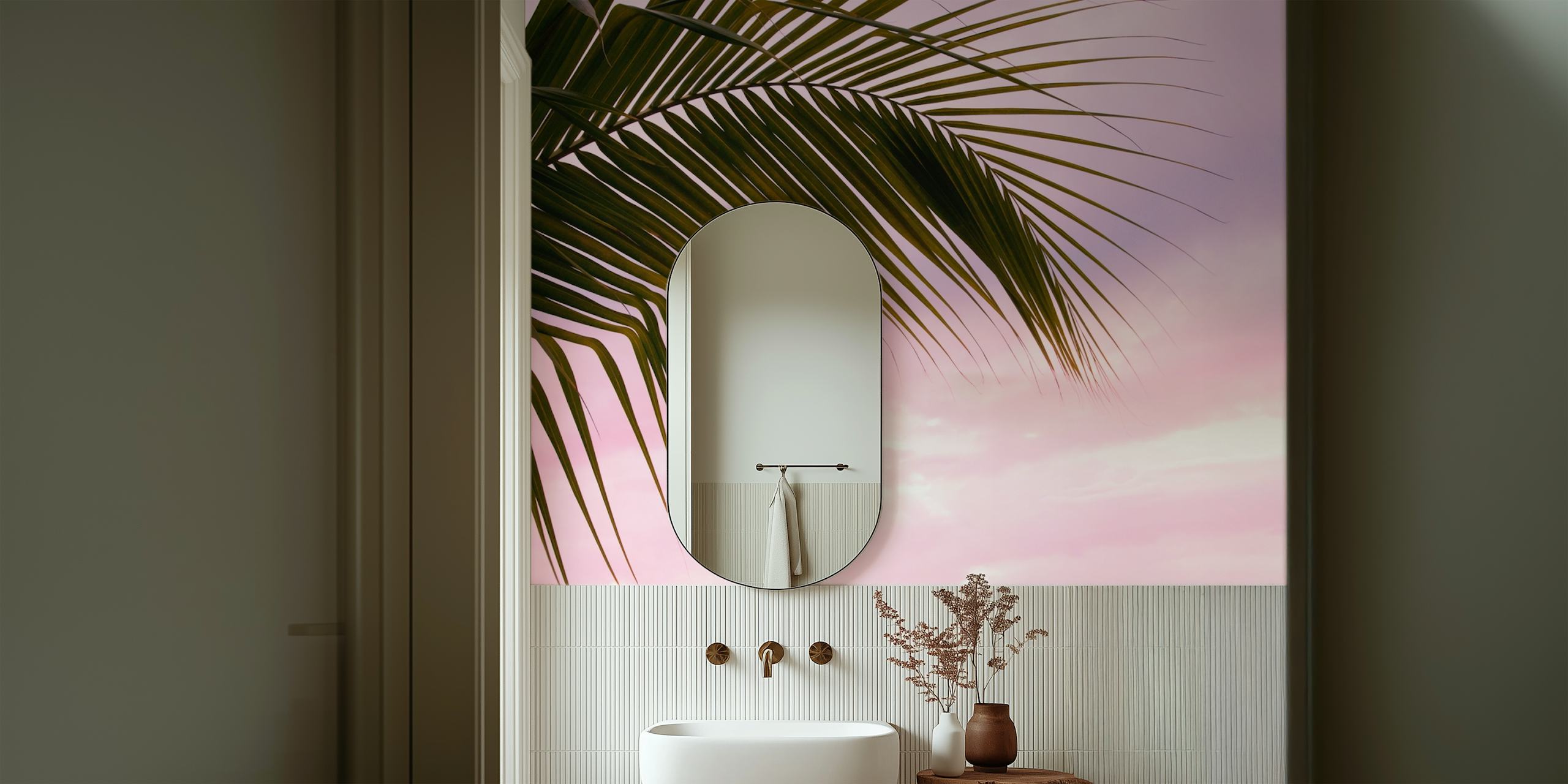 Palm Leaf Dream wallpaper in a room