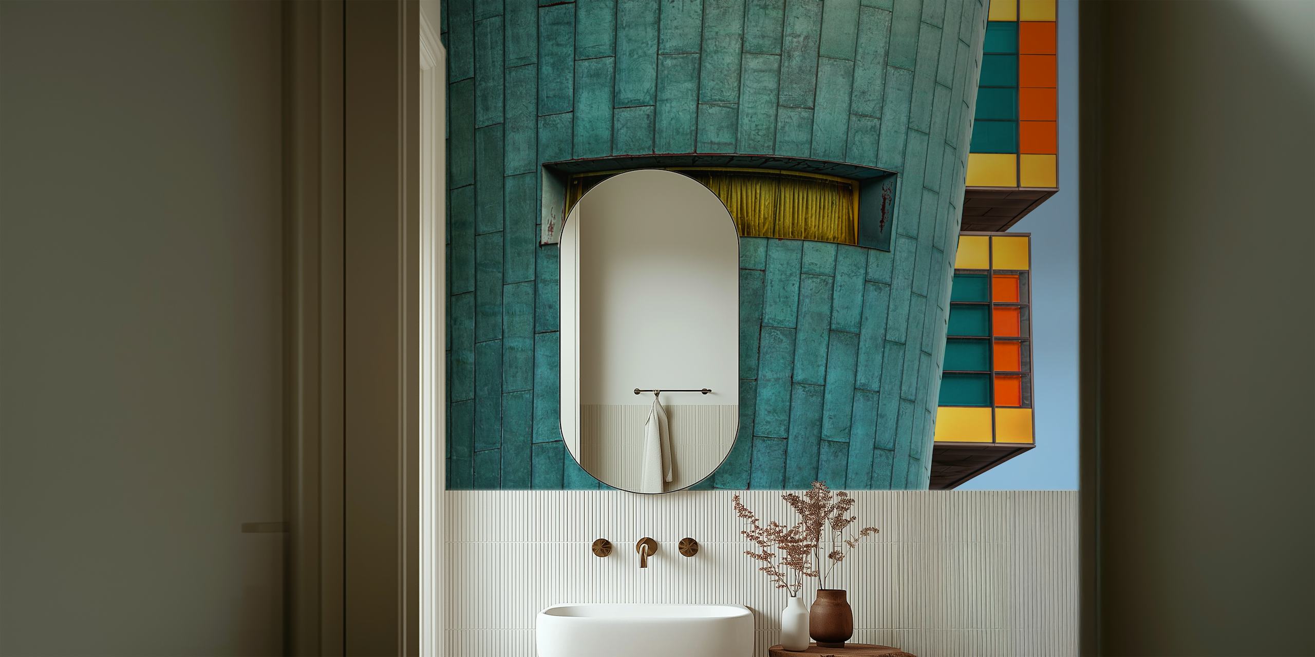 Curtain Call wallpaper design in a modern interior