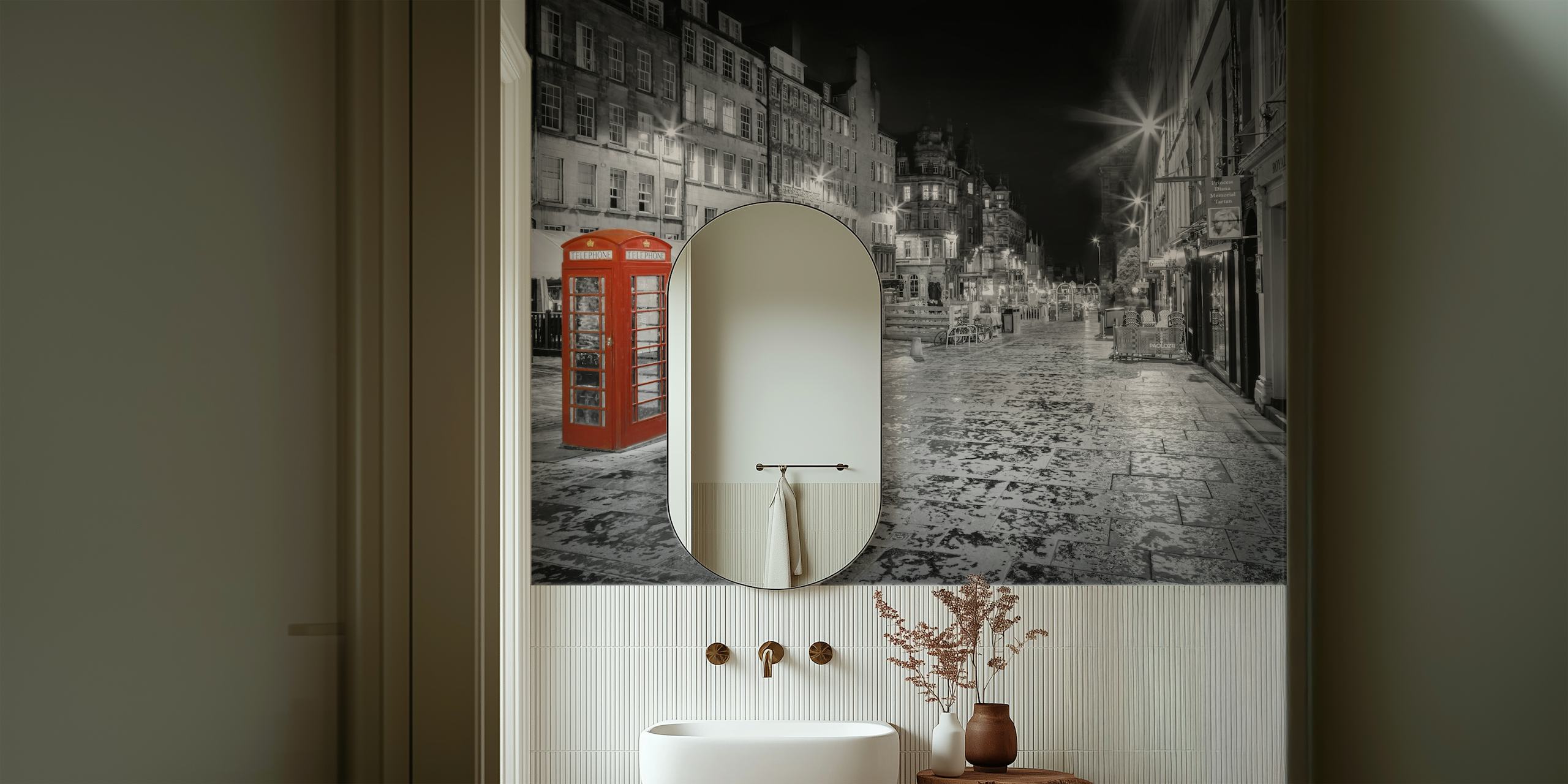 Wallpaper featuring Edinburgh telephone boxes