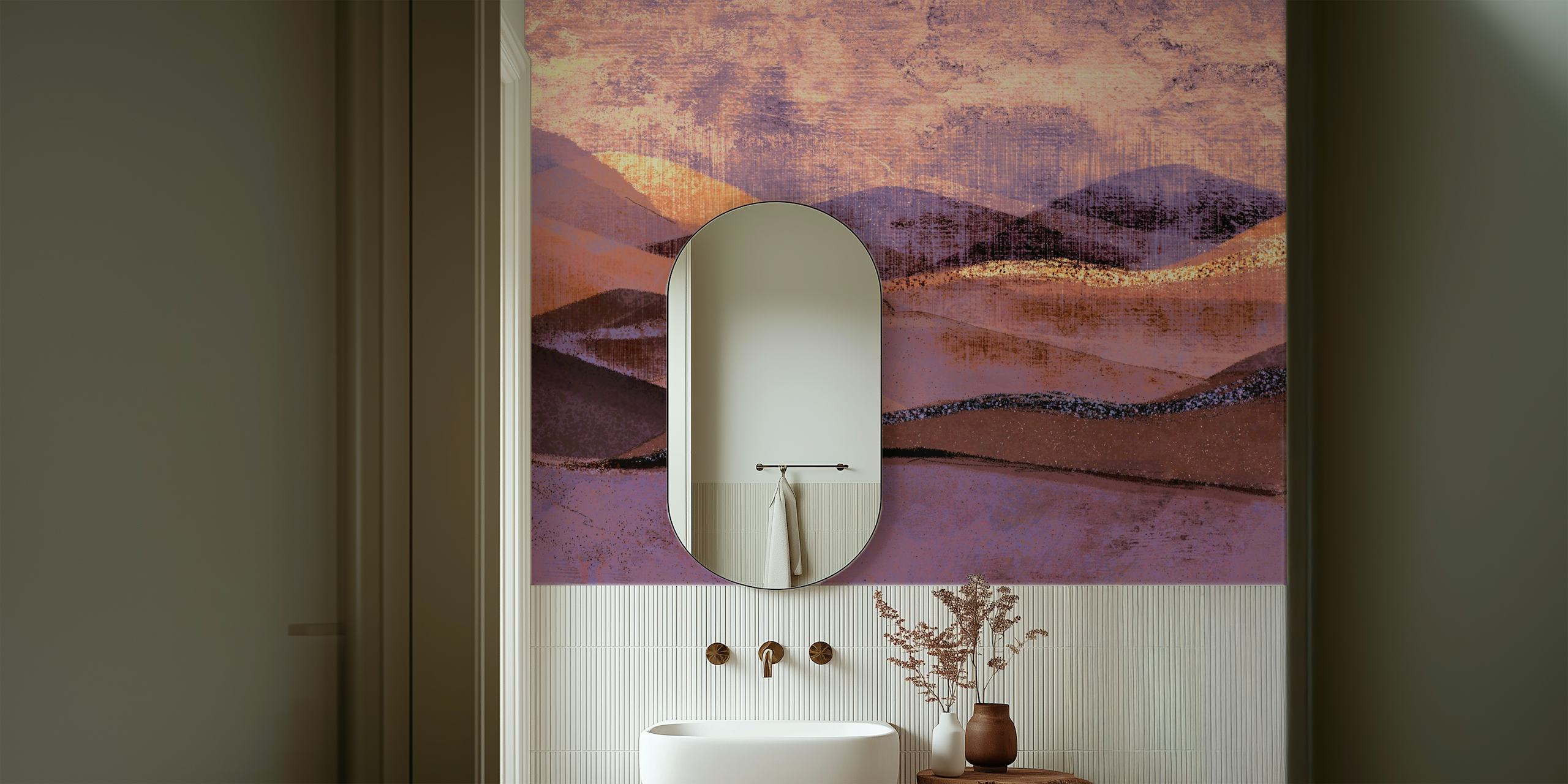 Autumn Sunset wallpaper in a room