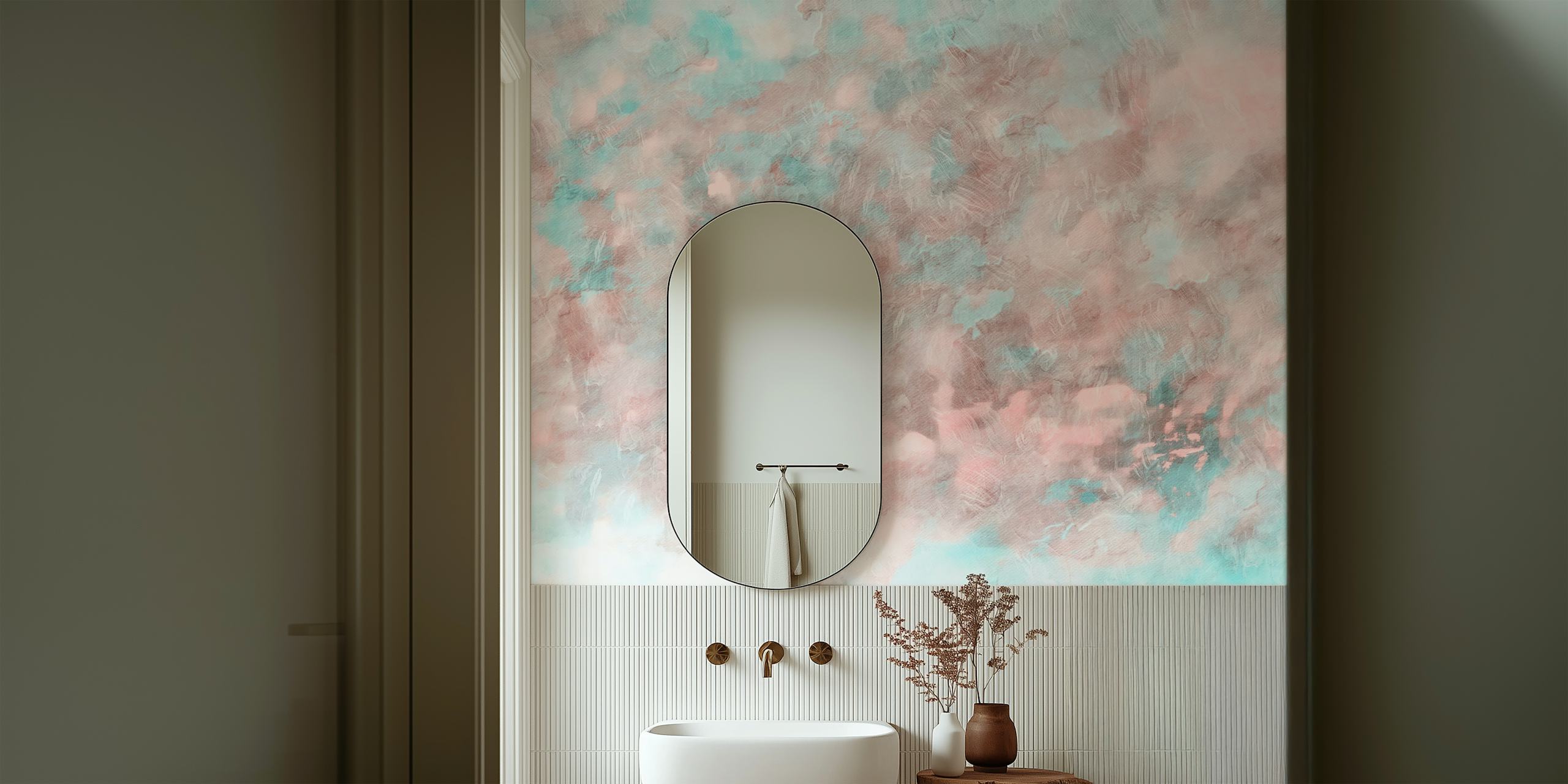 Texture Warm Pastel wallpaper in a room
