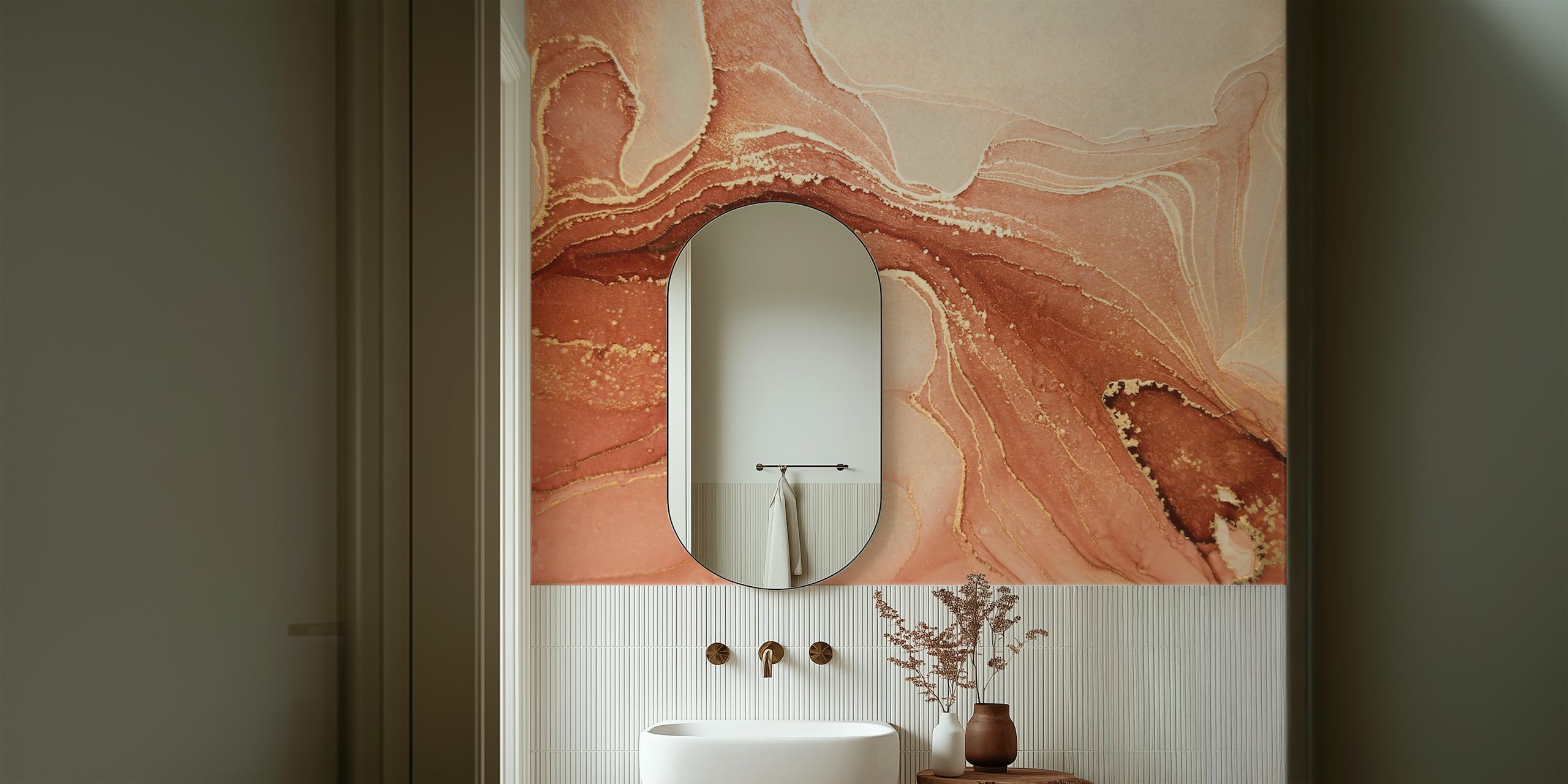 Ink art deluxe wallpaper in a room