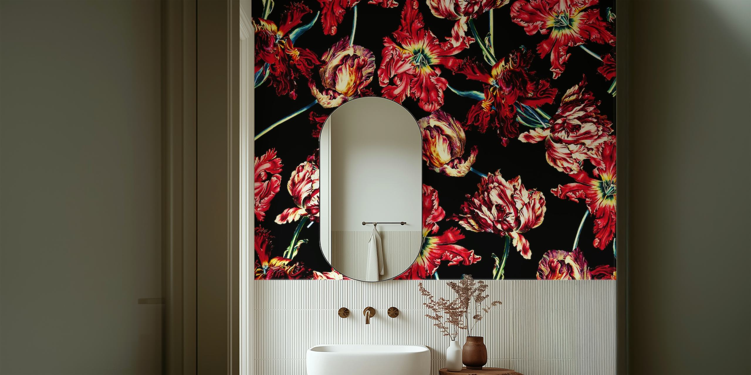 Florystyczny wzór w pokoju