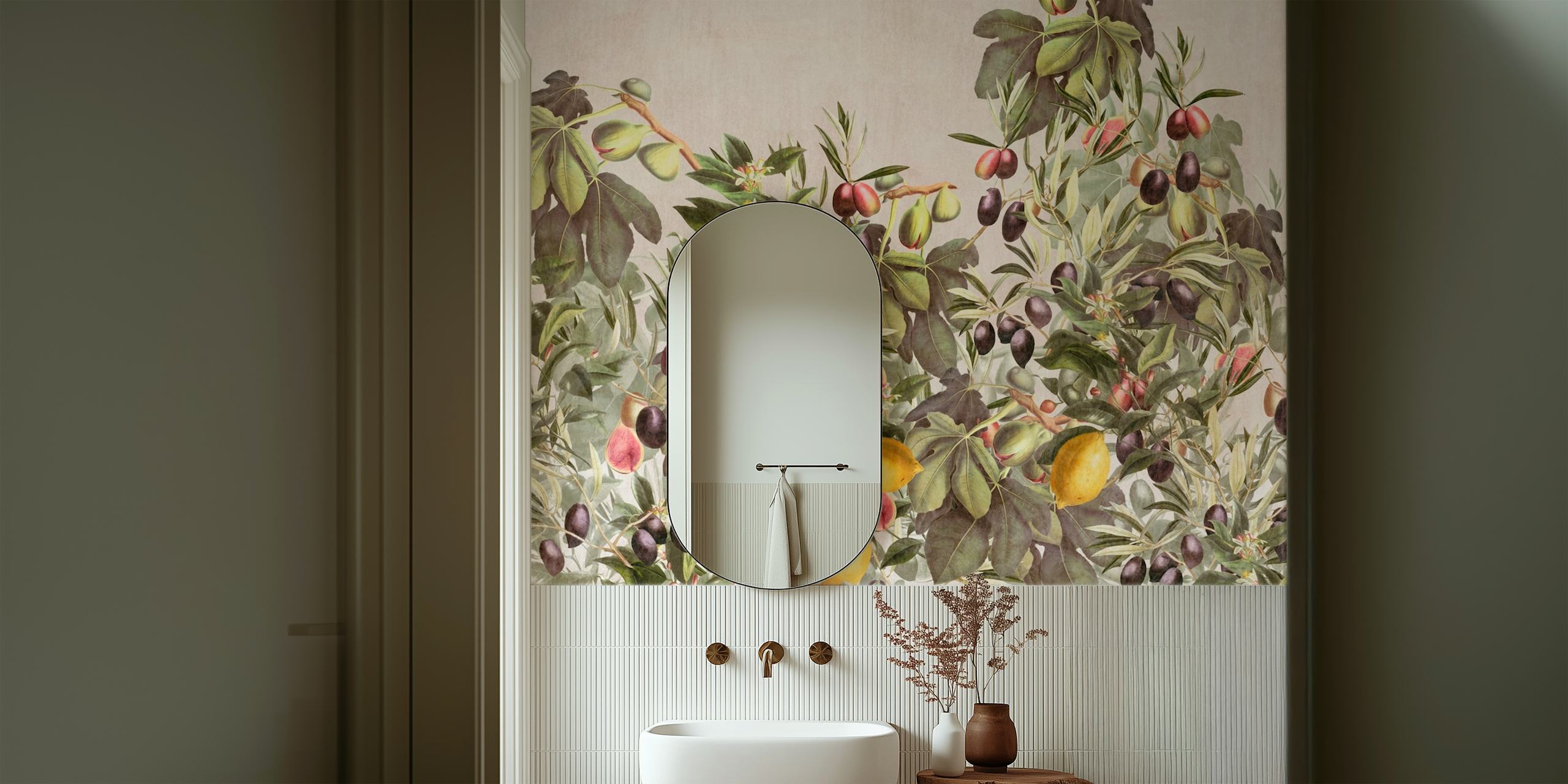 Papier peint Botanical citrus garden dans une pièce